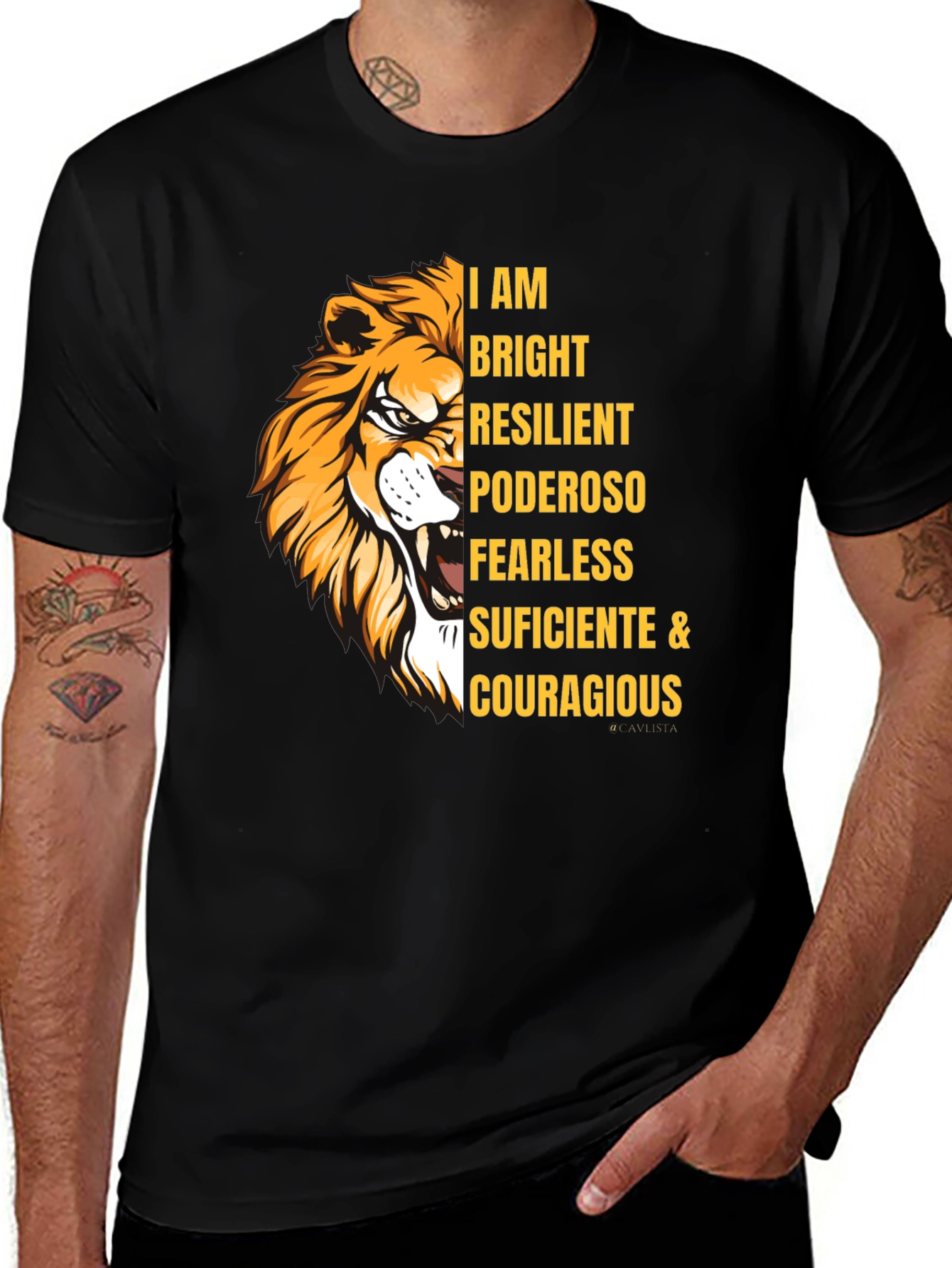 Variant 12 of Courageous Lion Graphic T-Shirt