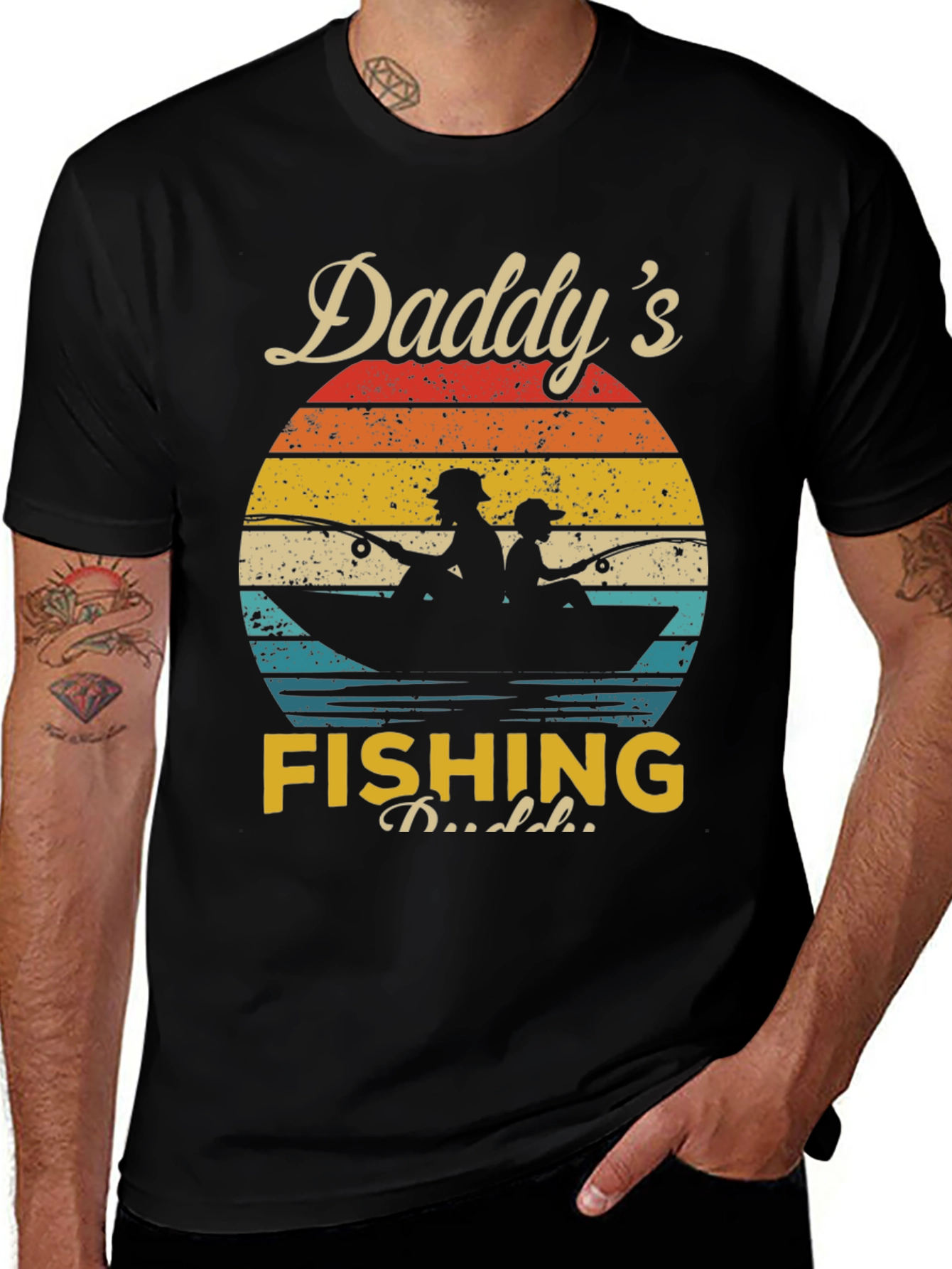 Variant 7 of Daddy's Fishing Buddy Graphic Tee