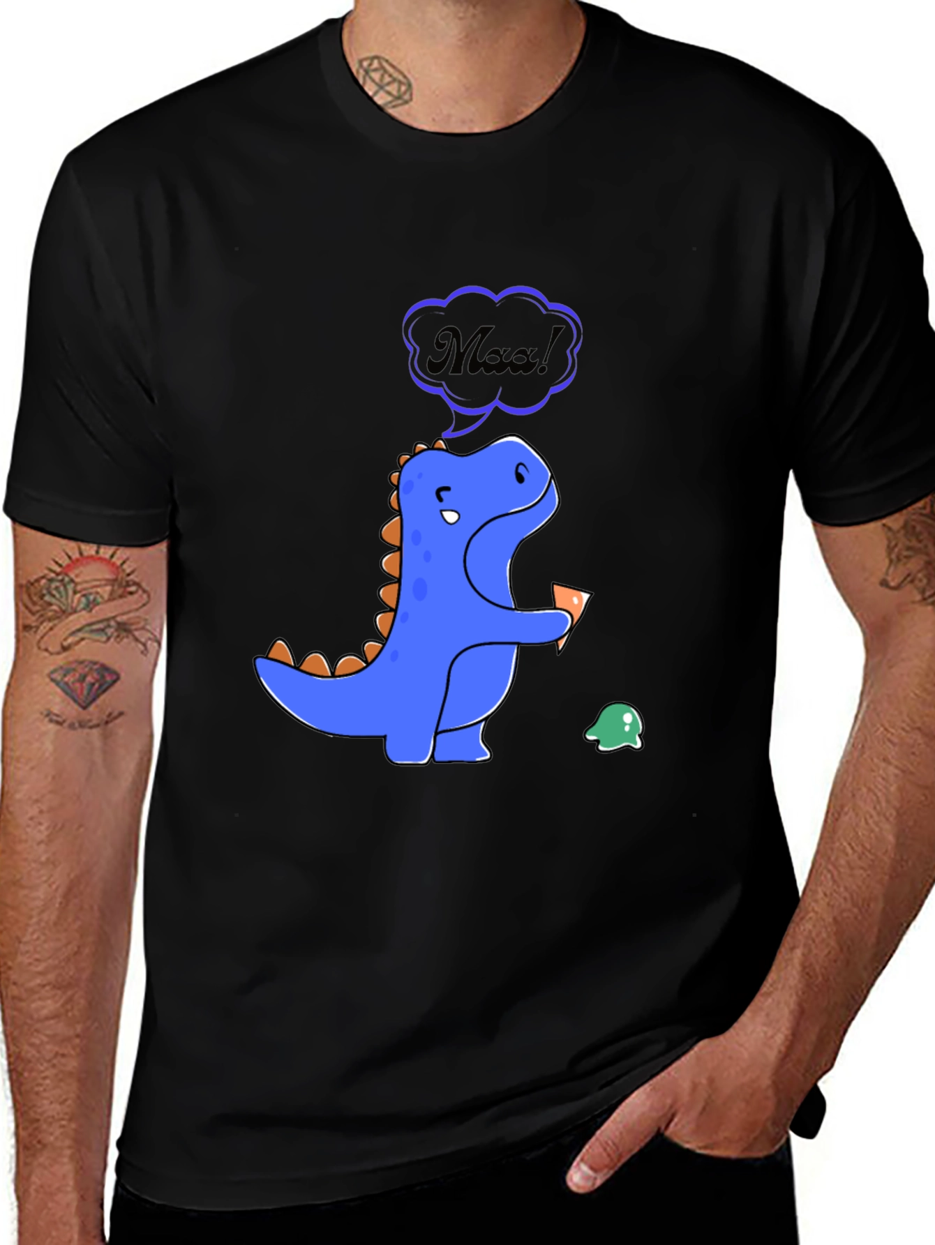 Variant 20 of Dinosaur Maa! Black Graphic Tee