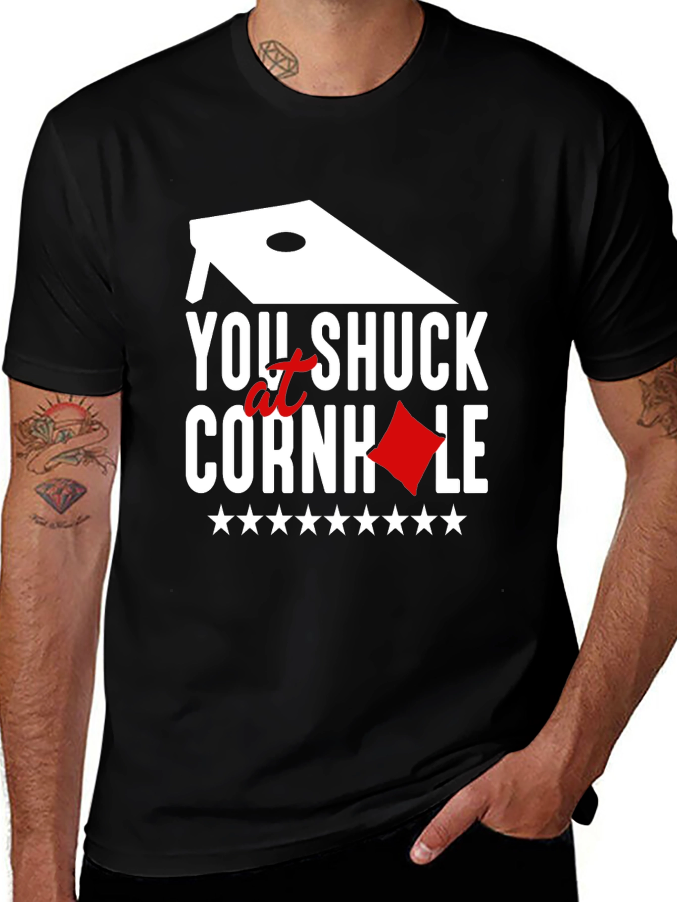 Variant 24 of You Shuck at Cornhole Graphic Tee - Novelty T-Shirt