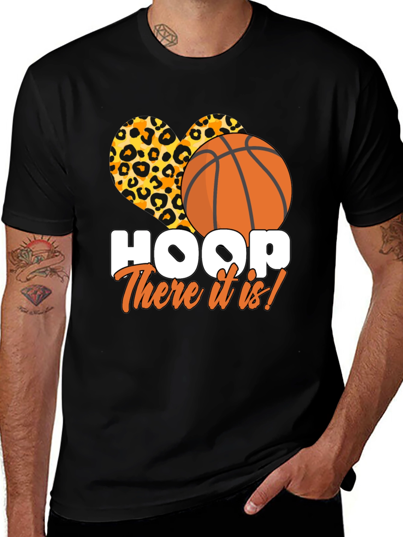 Variant 16 of Hoop There It Is! Basketball Graphic Tee