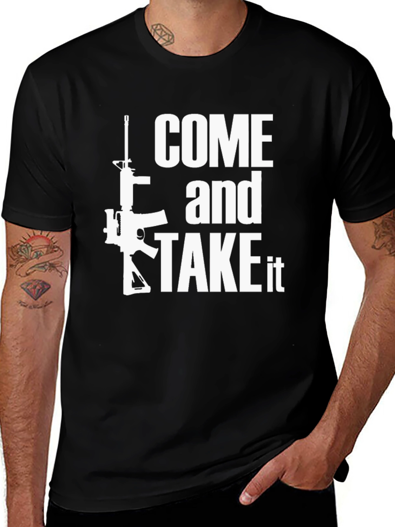 Variant 8 of Come and Take It AR-15 Graphic T-Shirt