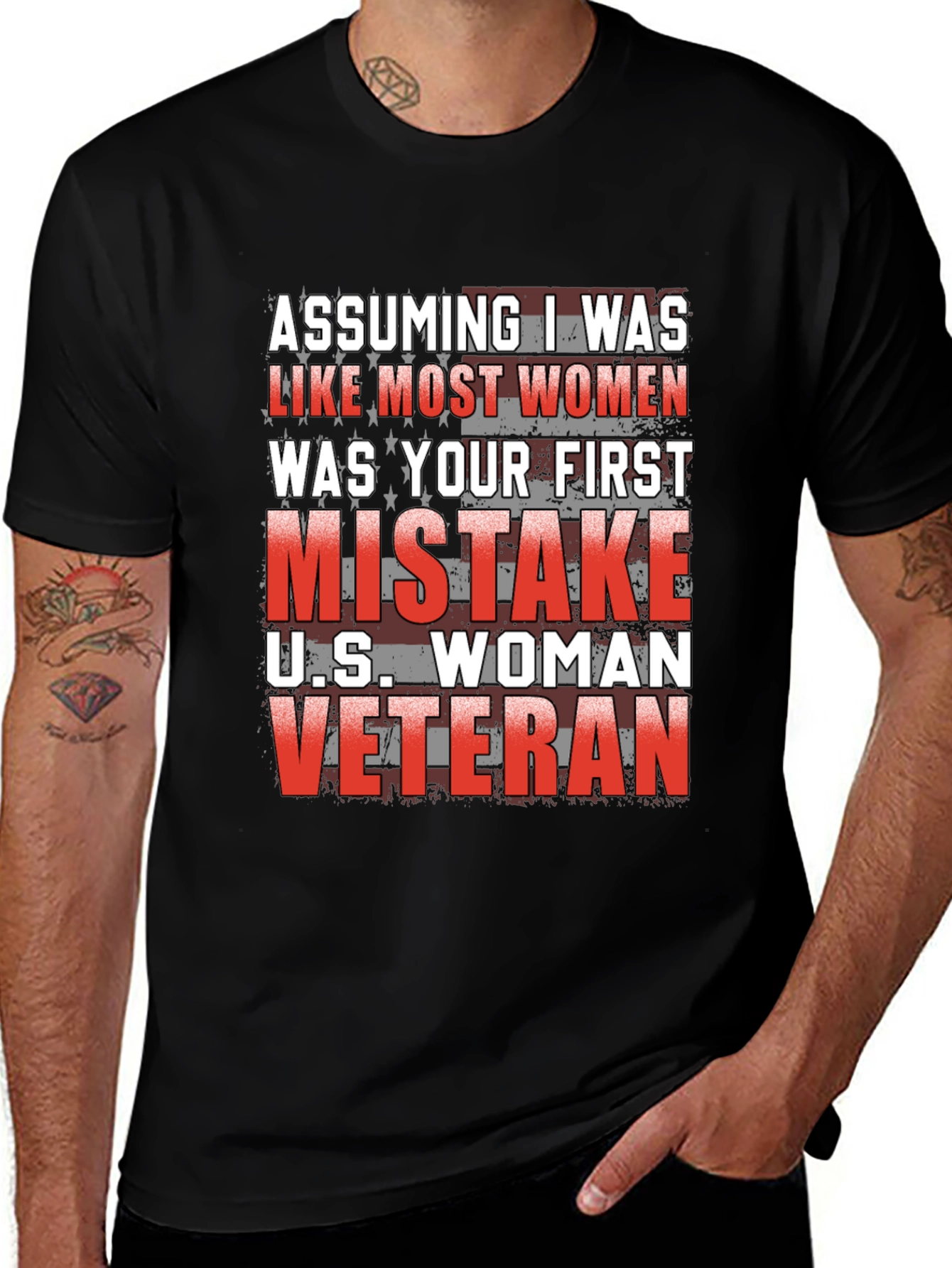 Variant 24 of U.S. Woman Veteran Graphic T-Shirt
