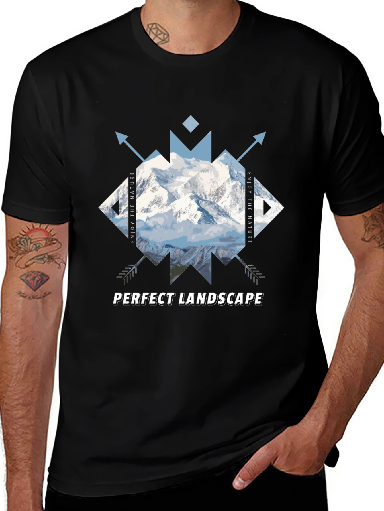 Variant 19 of Mountain Graphic Tee - Perfect Landscape Design