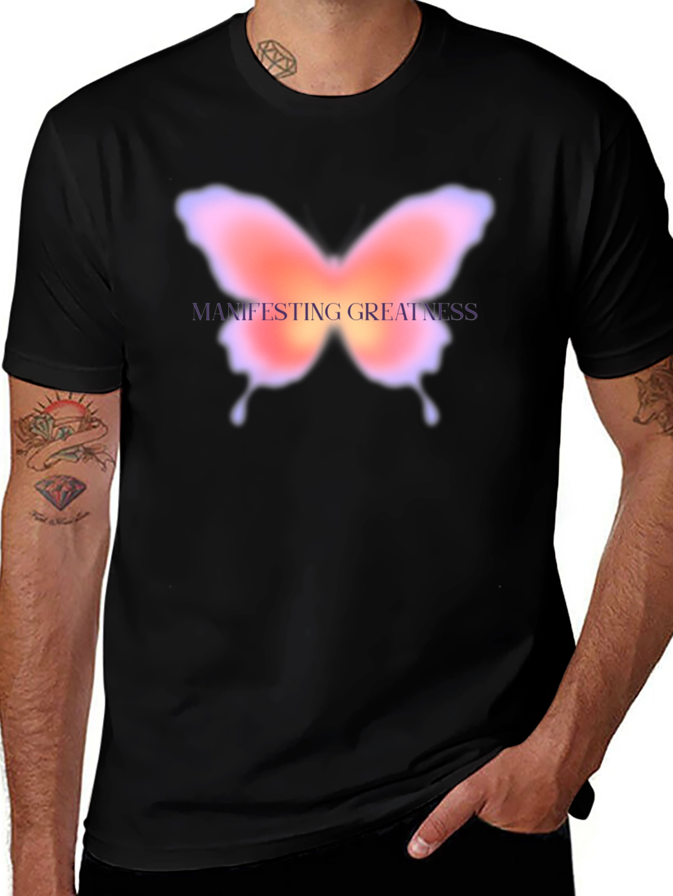 Variant 18 of Manifesting Greatness Butterfly Graphic Tee