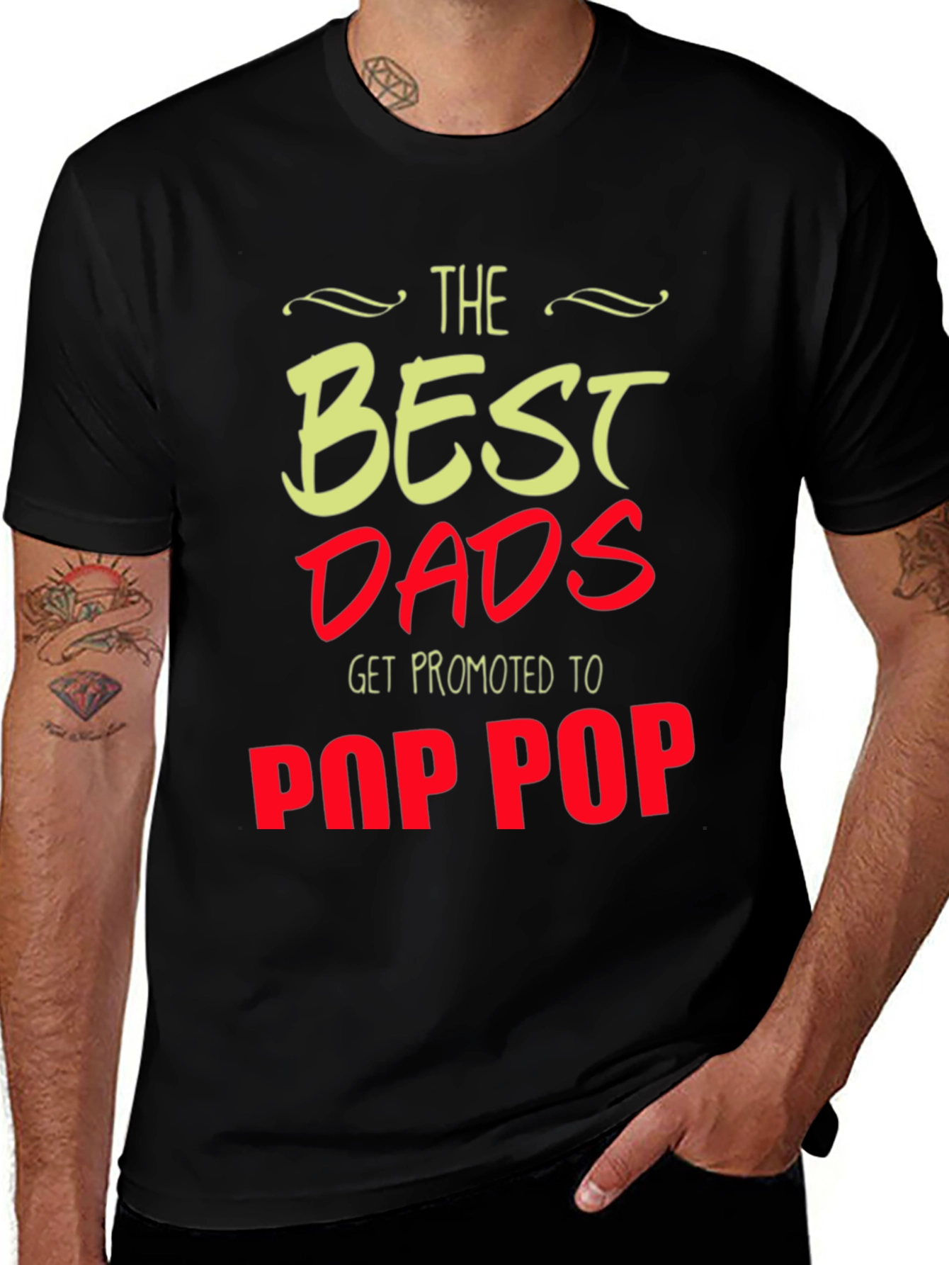 Variant 15 of Best Dads Get Promoted to Pop Pop T-Shirt