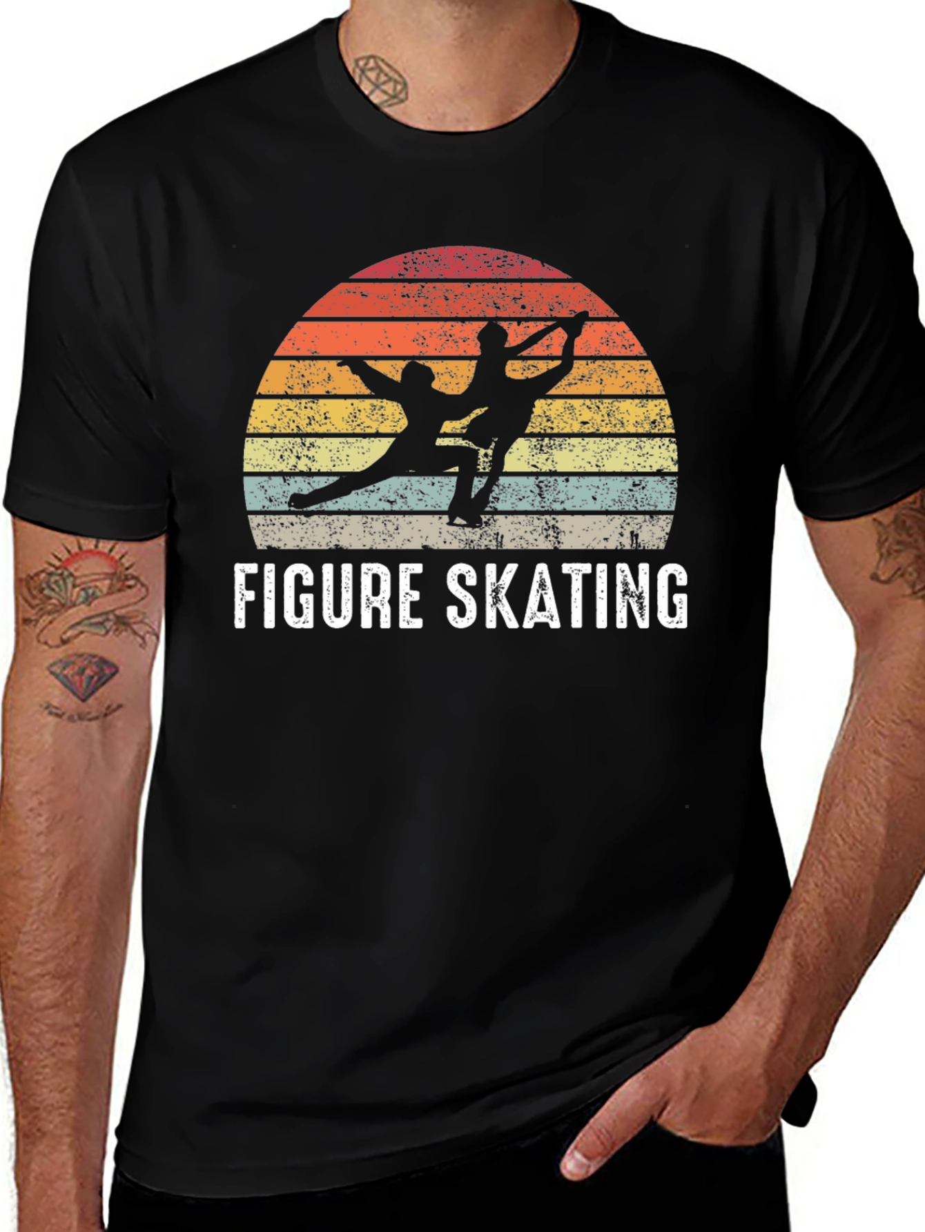 Variant 20 of Figure Skating Sunset Graphic Tee