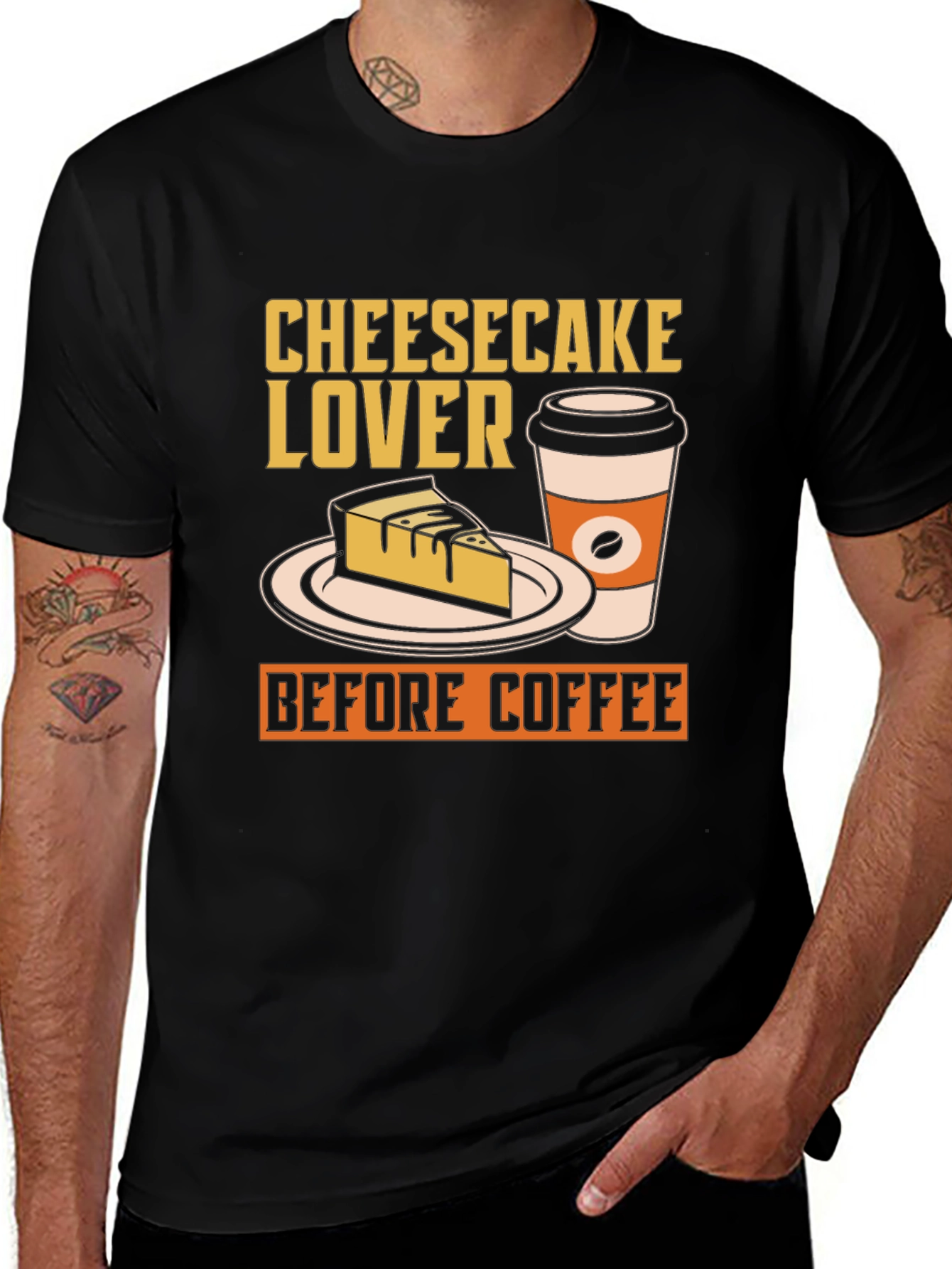 Variant 7 of Cheesecake Lover Before Coffee T-Shirt