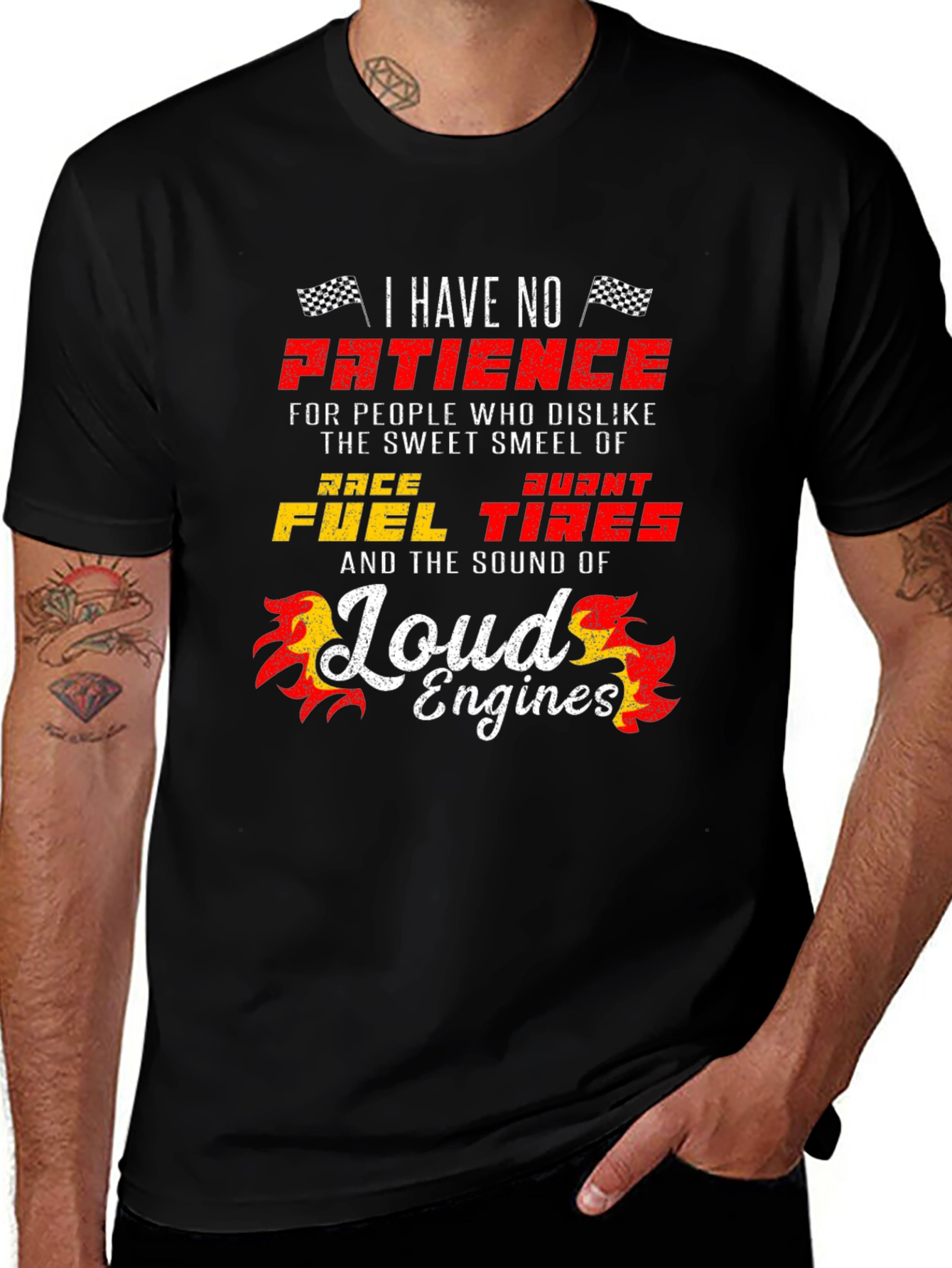 Variant 8 of I Have No Patience T-Shirt for Race Fans