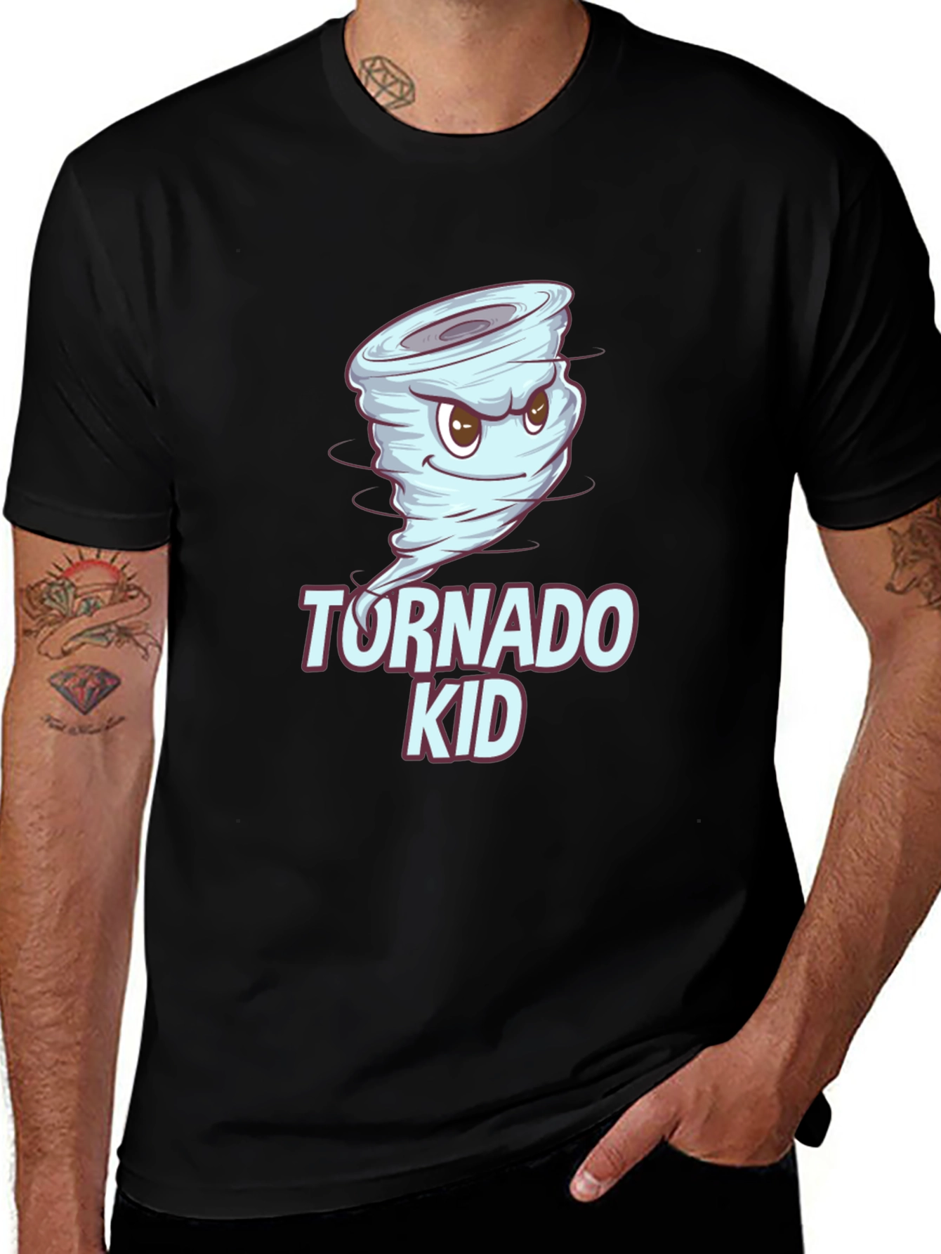 Tornado Kid Black Graphic T-Shirt