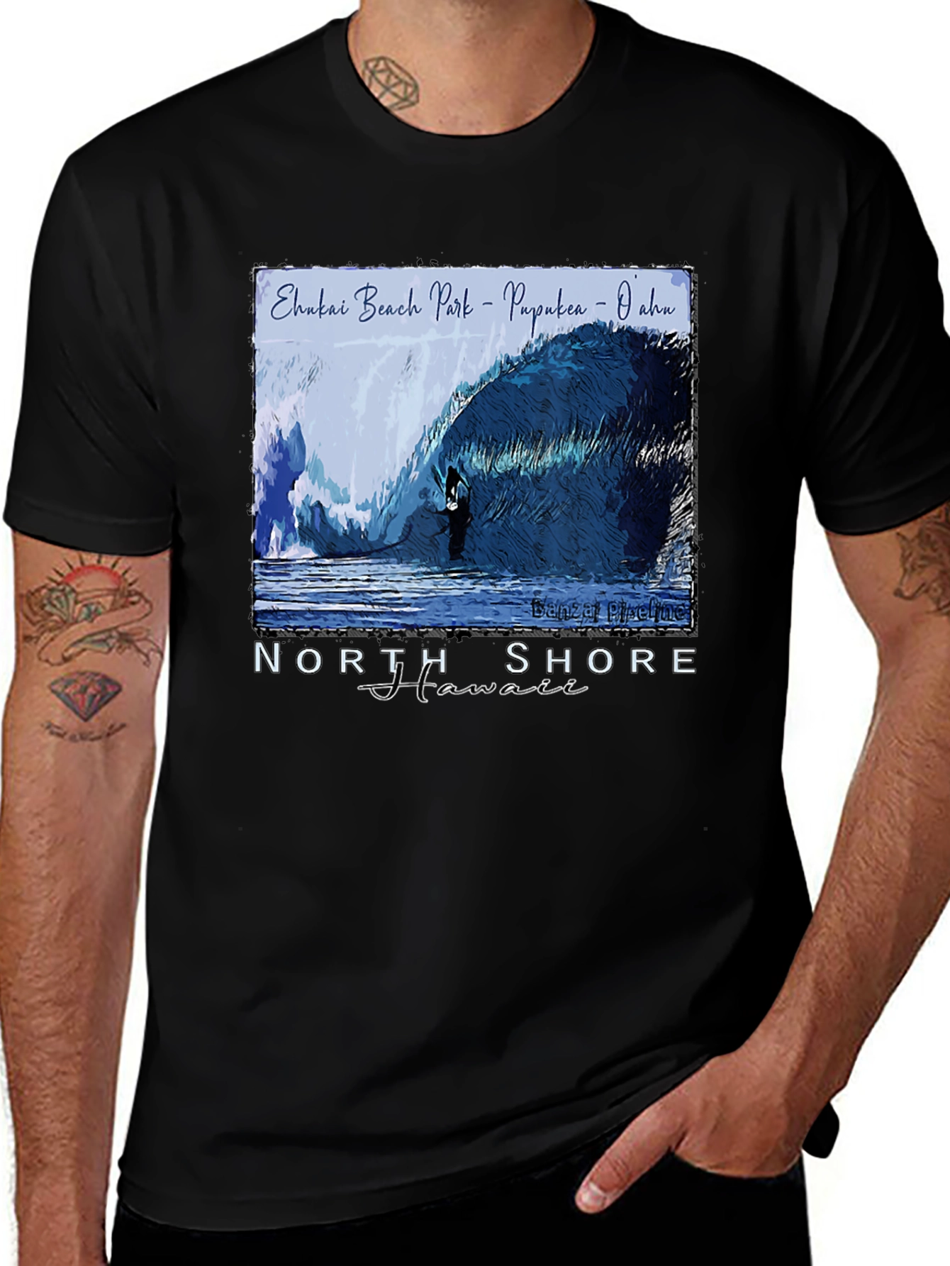 Variant 15 of North Shore Hawaii T-Shirt - Ehukai Beach Park