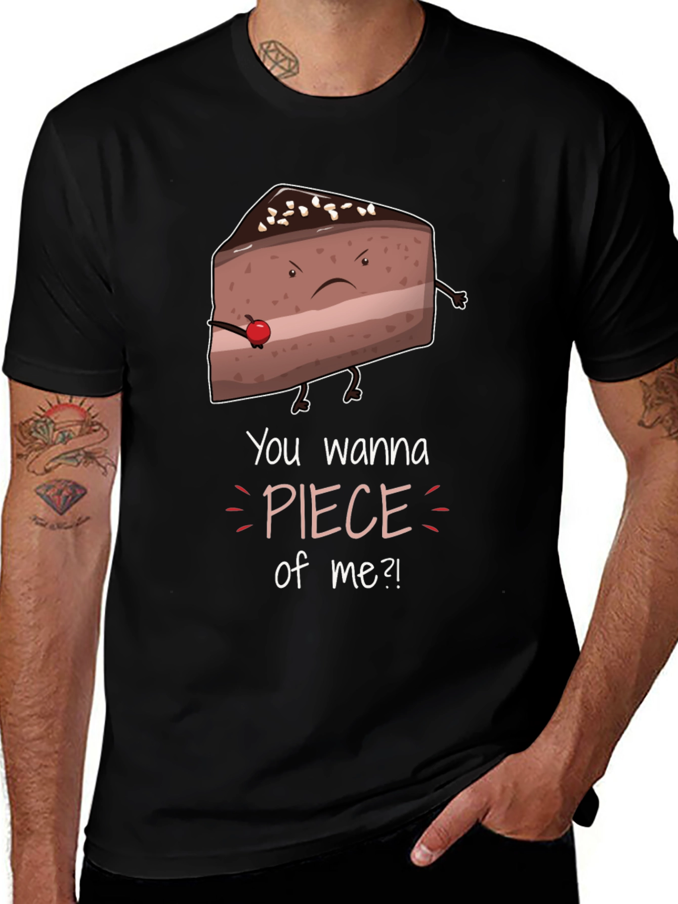 Variant 29 of Funny "Piece of Me" Cake Graphic T-Shirt