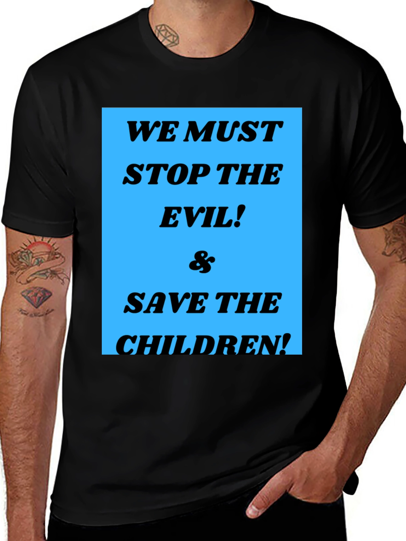 Variant 3 of We Must Stop the Evil T-Shirt