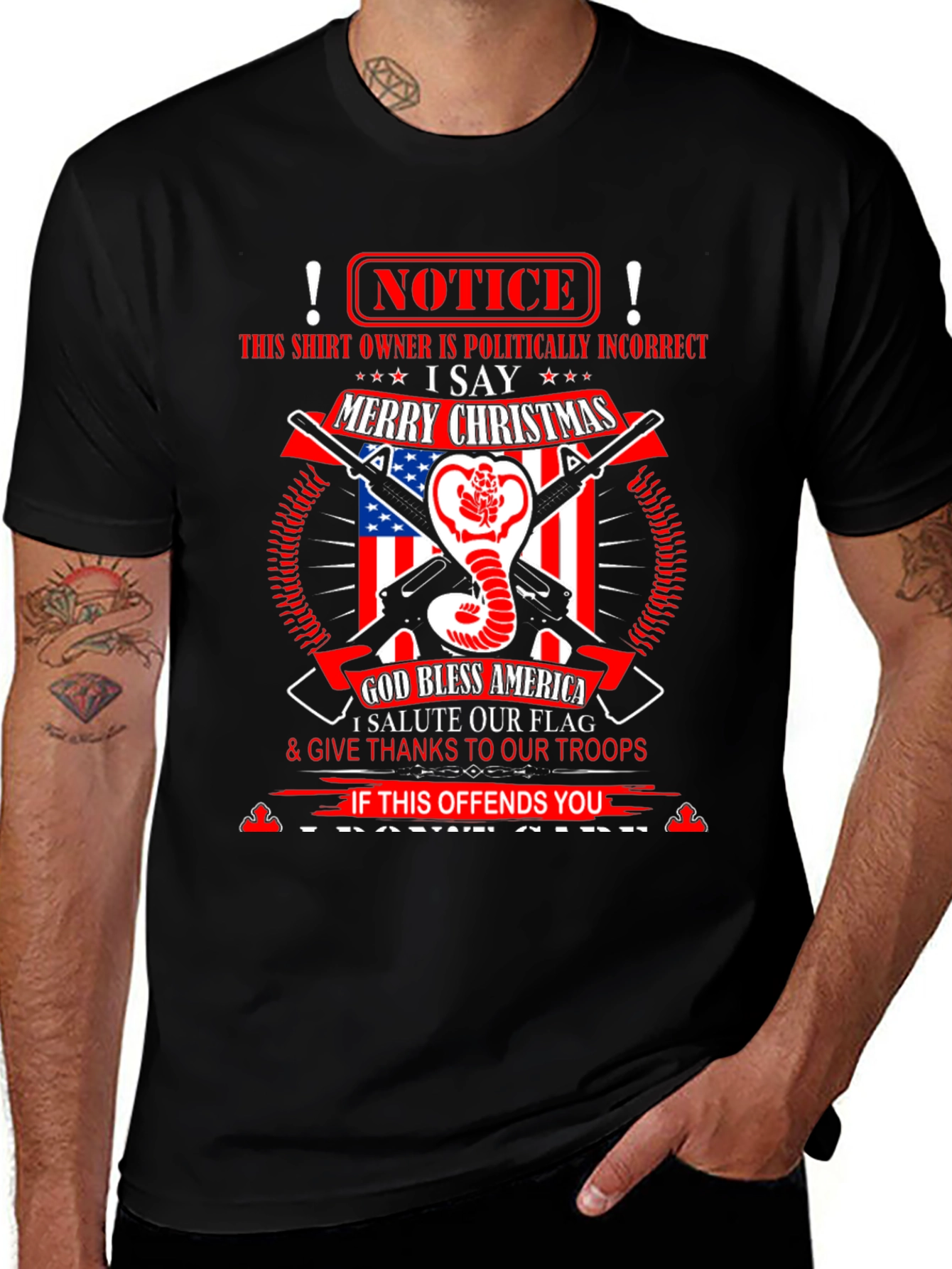 Variant 27 of Politically Incorrect Patriotic Graphic Tee