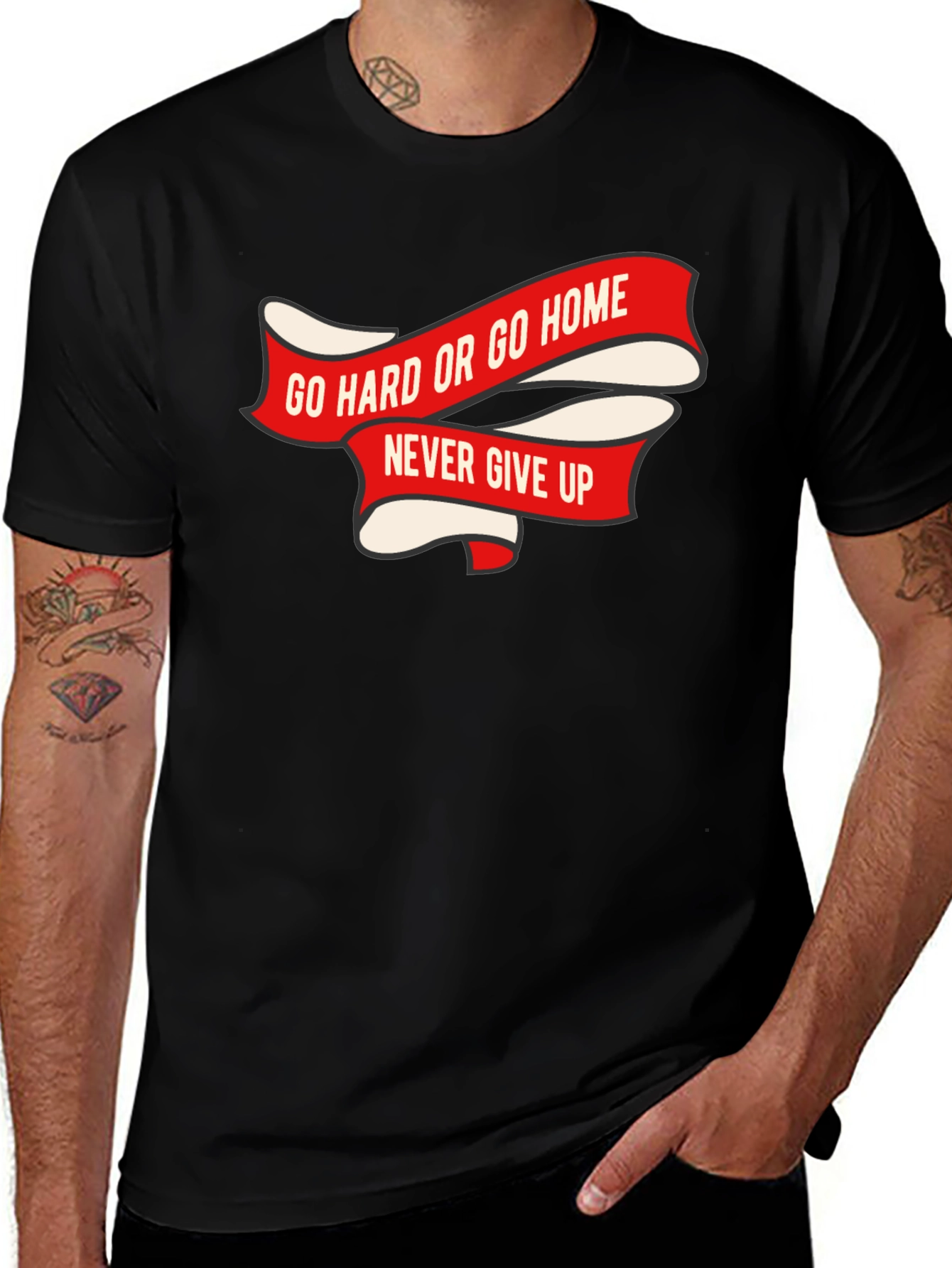 Variant 19 of Go Hard or Go Home Black T-Shirt