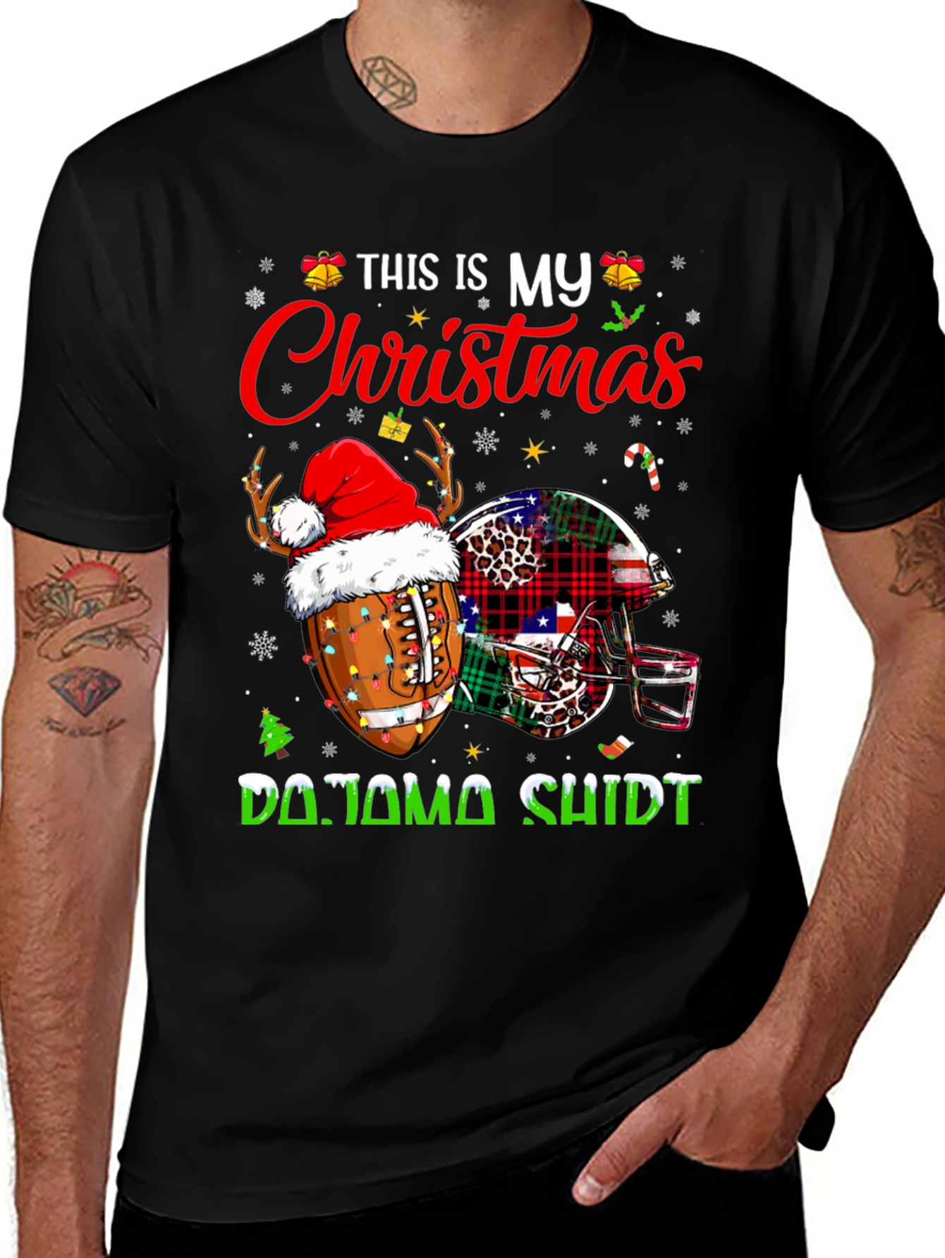 Christmas Football Pajama Shirt