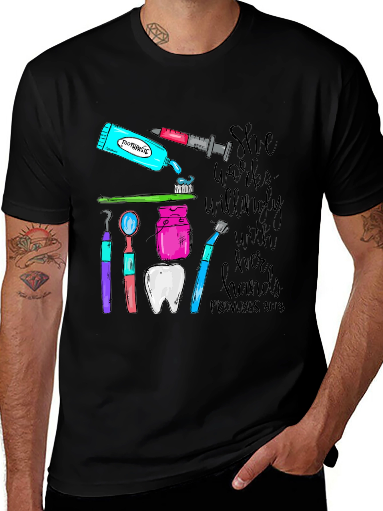 Dental Hygienist She Works Willingly T-Shirt