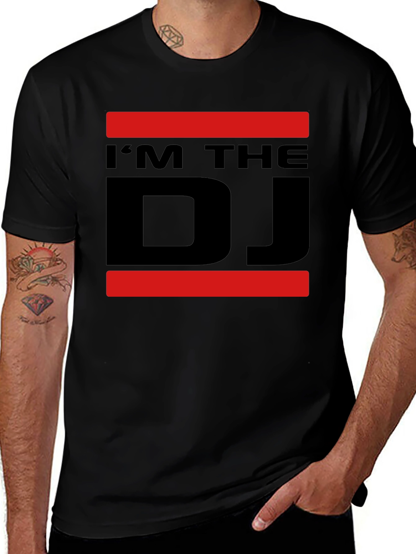 Variant 15 of I'm The DJ Graphic Tee - Black Cotton Blend