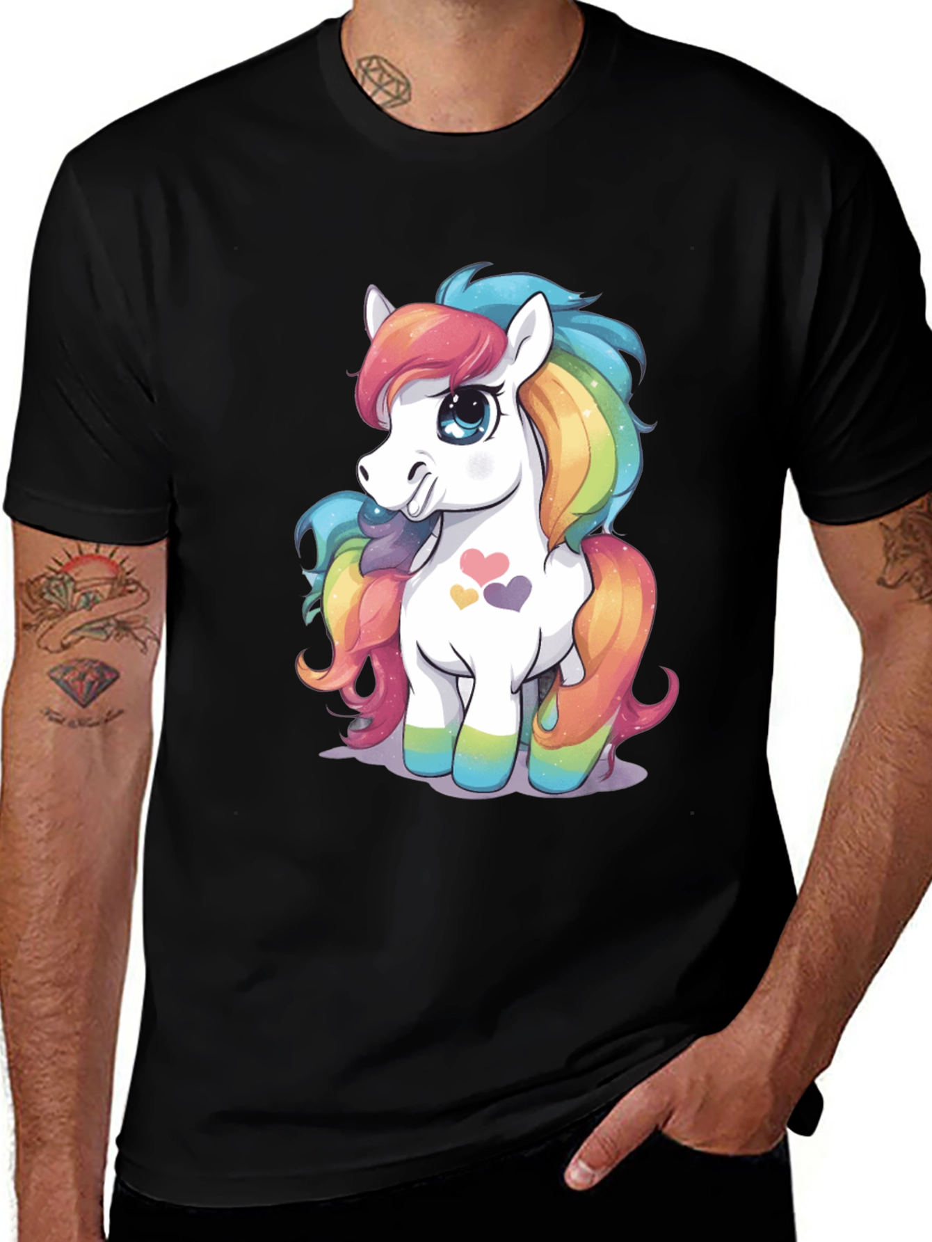 Variant 6 of Rainbow Unicorn Graphic Tee - Stylish Cotton T-Shirt