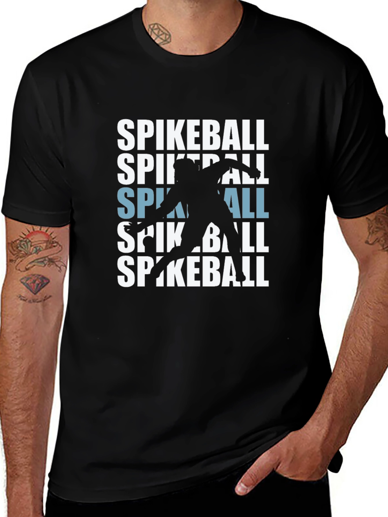 Spikeball Graphic Tee - Black Cotton Blend
