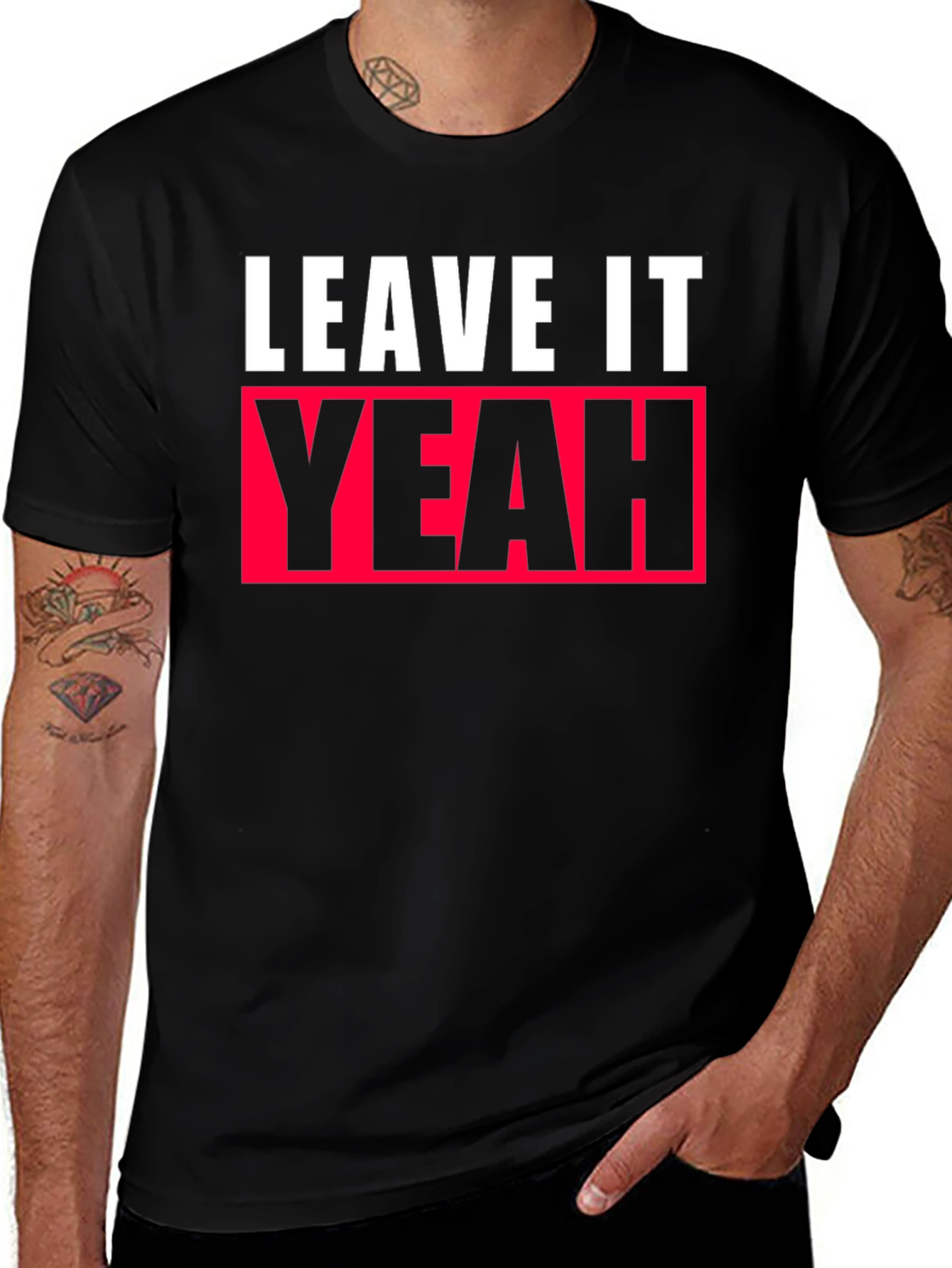 Variant 14 of Leave It Yeah Graphic Tee - Black