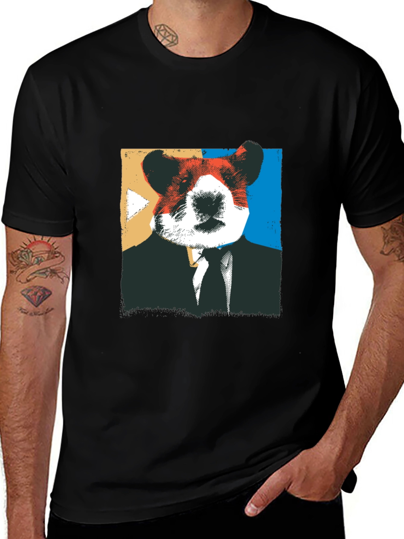 Variant 14 of Hamster Boss Graphic Tee - Men's Black T-Shirt