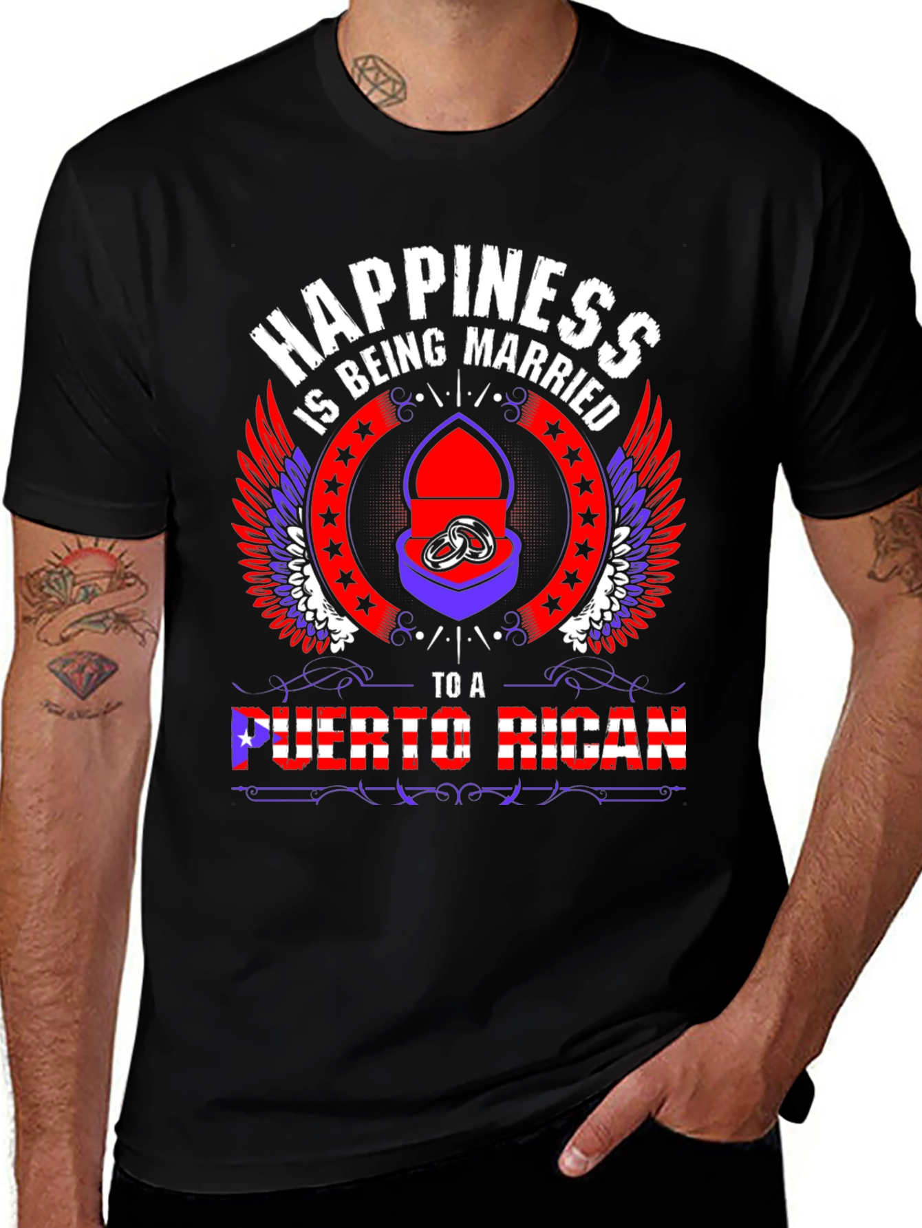 Variant 14 of Happiness Puerto Rican T-Shirt