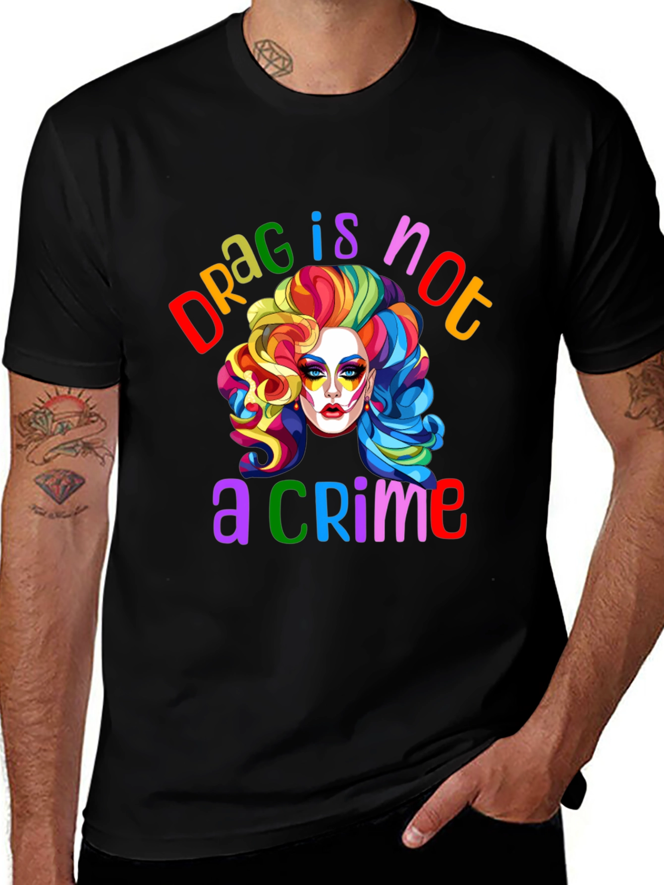 Drag Is Not A Crime T-Shirt LGBTQ Pride Tee
