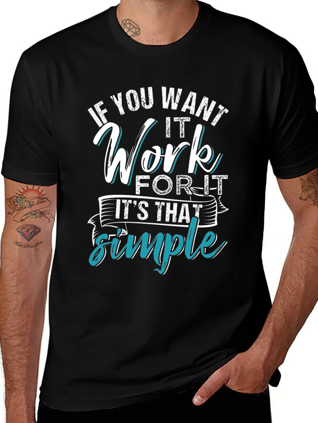 Variant 8 of Work For It Graphic Tee - Motivation T-Shirt