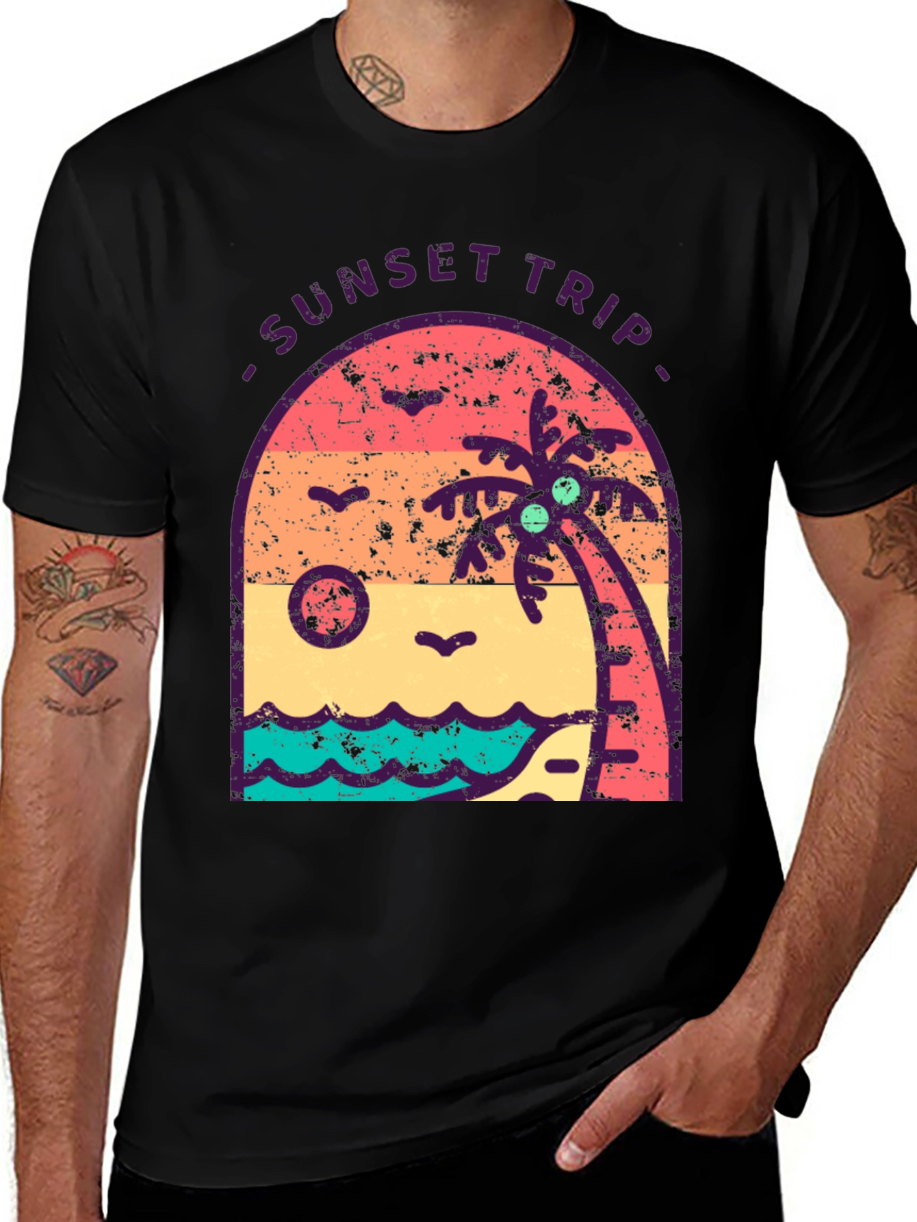 Variant 9 of Sunset Trip Graphic Tee - Island Getaway