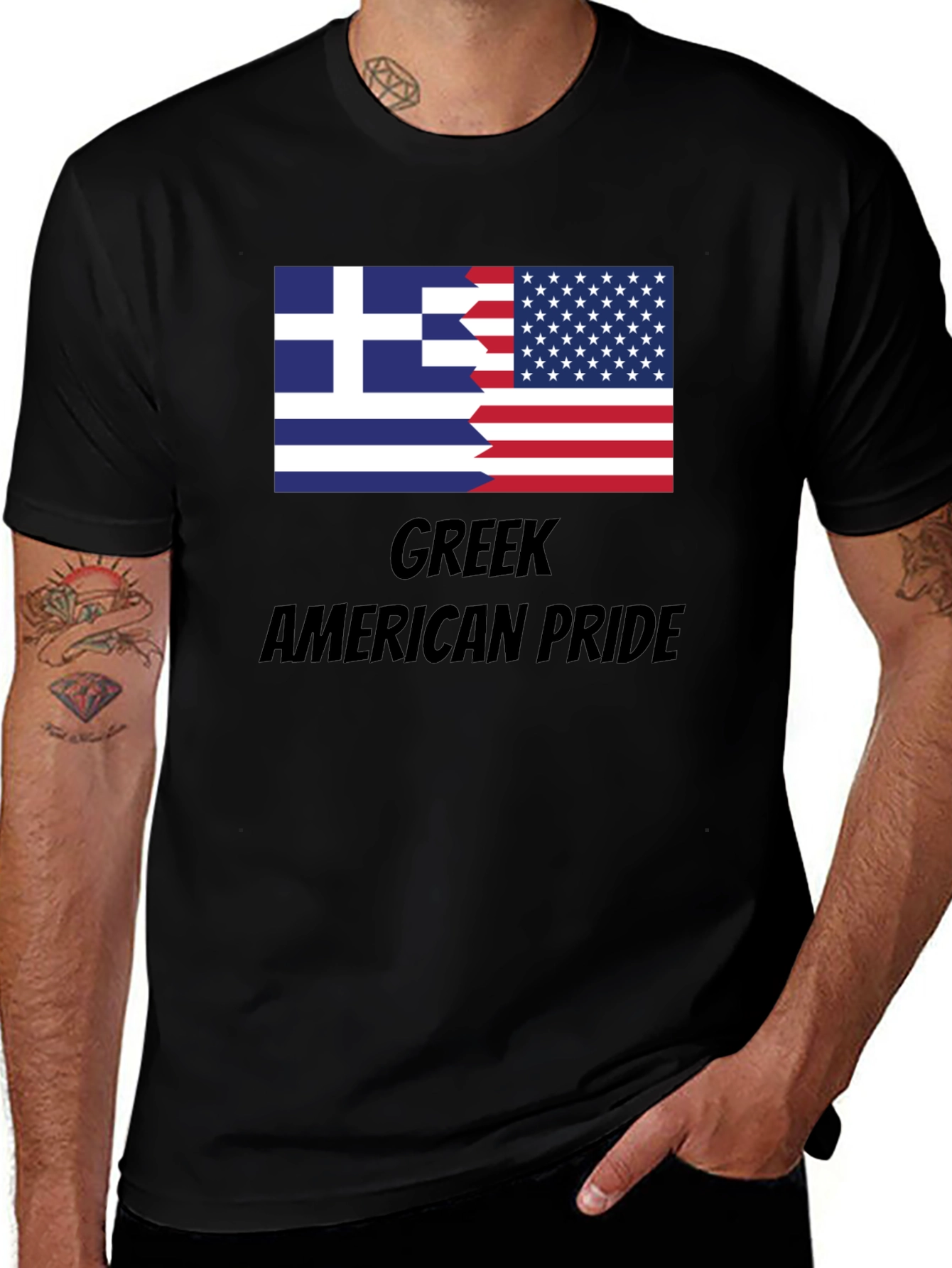 Variant 30 of Greek American Pride T-Shirt
