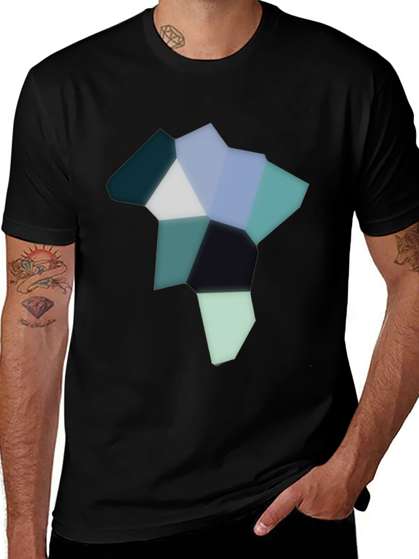 Variant 23 of Abstract Geometric Graphic Tee - Modern Style