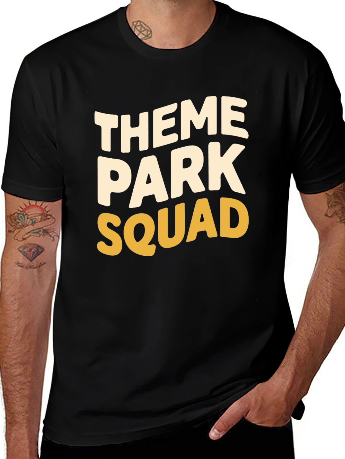 Variant 12 of Theme Park Squad T-Shirt - Comfortable Black Tee