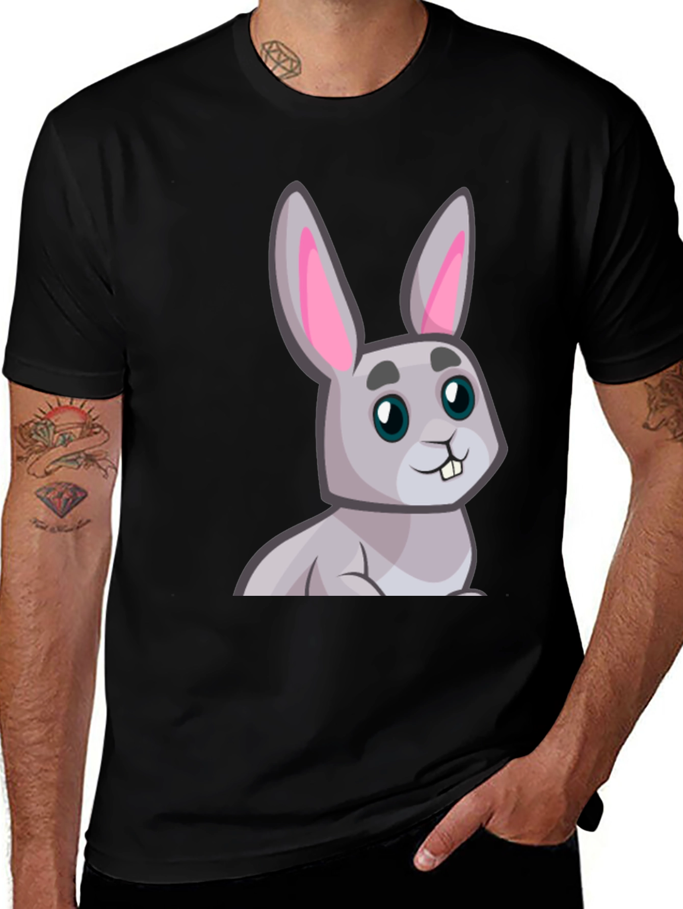 Variant 22 of Cute Cartoon Rabbit Graphic T-Shirt
