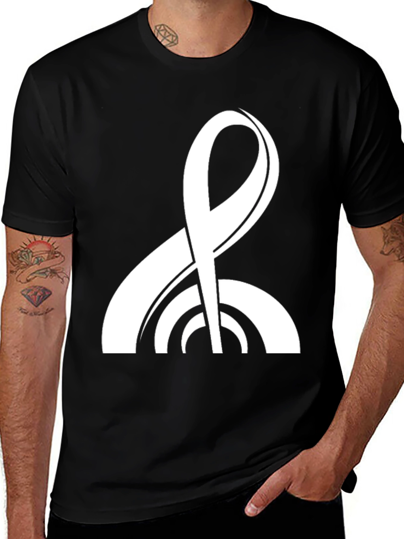 Variant 23 of Abstract Symbol Black T-Shirt
