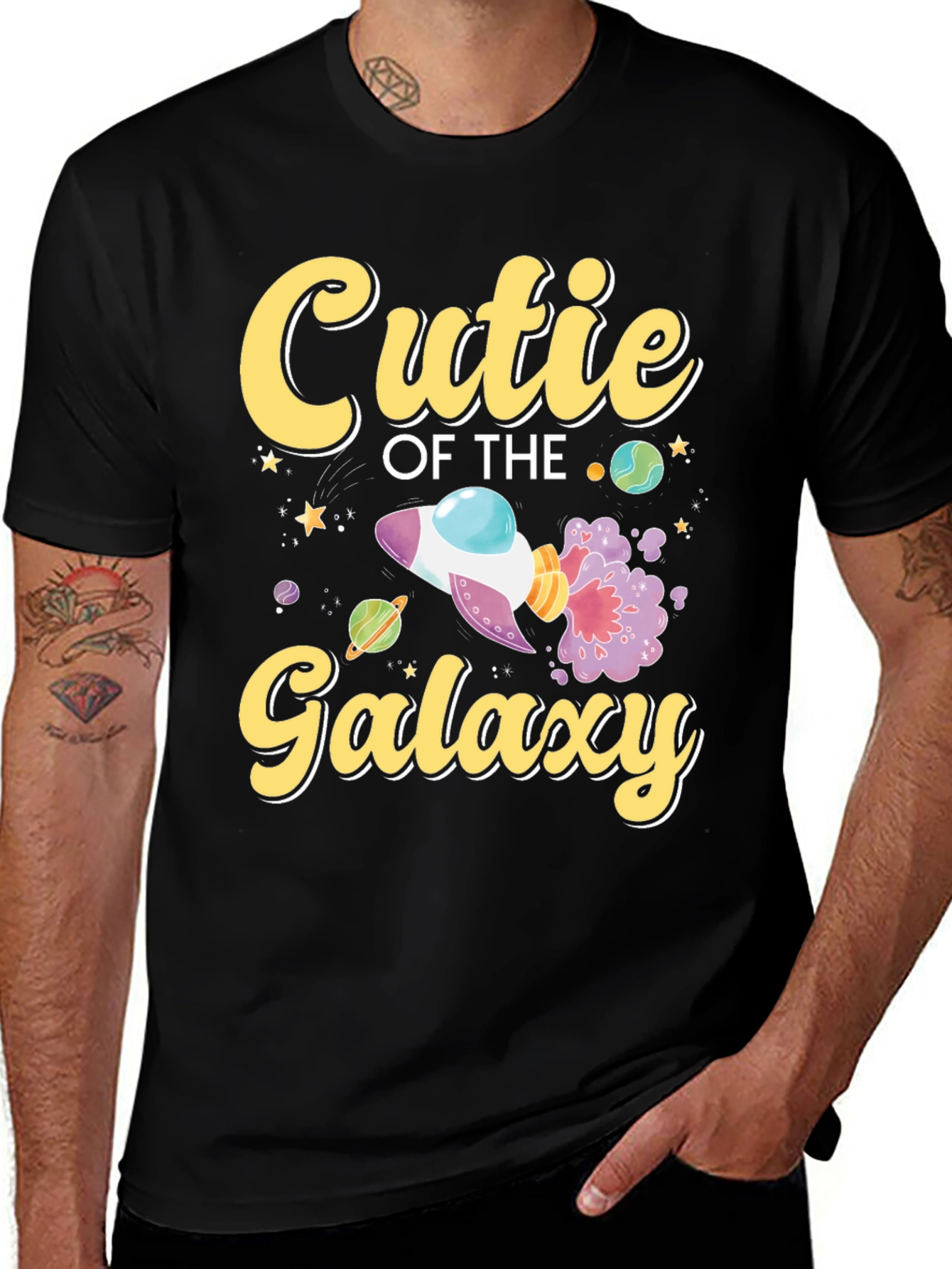 Variant 17 of Cutie of the Galaxy Black Graphic T-Shirt