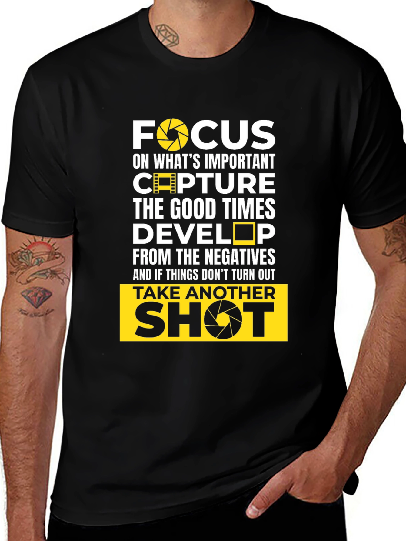 Variant 25 of Focus Photographer Black T-Shirt