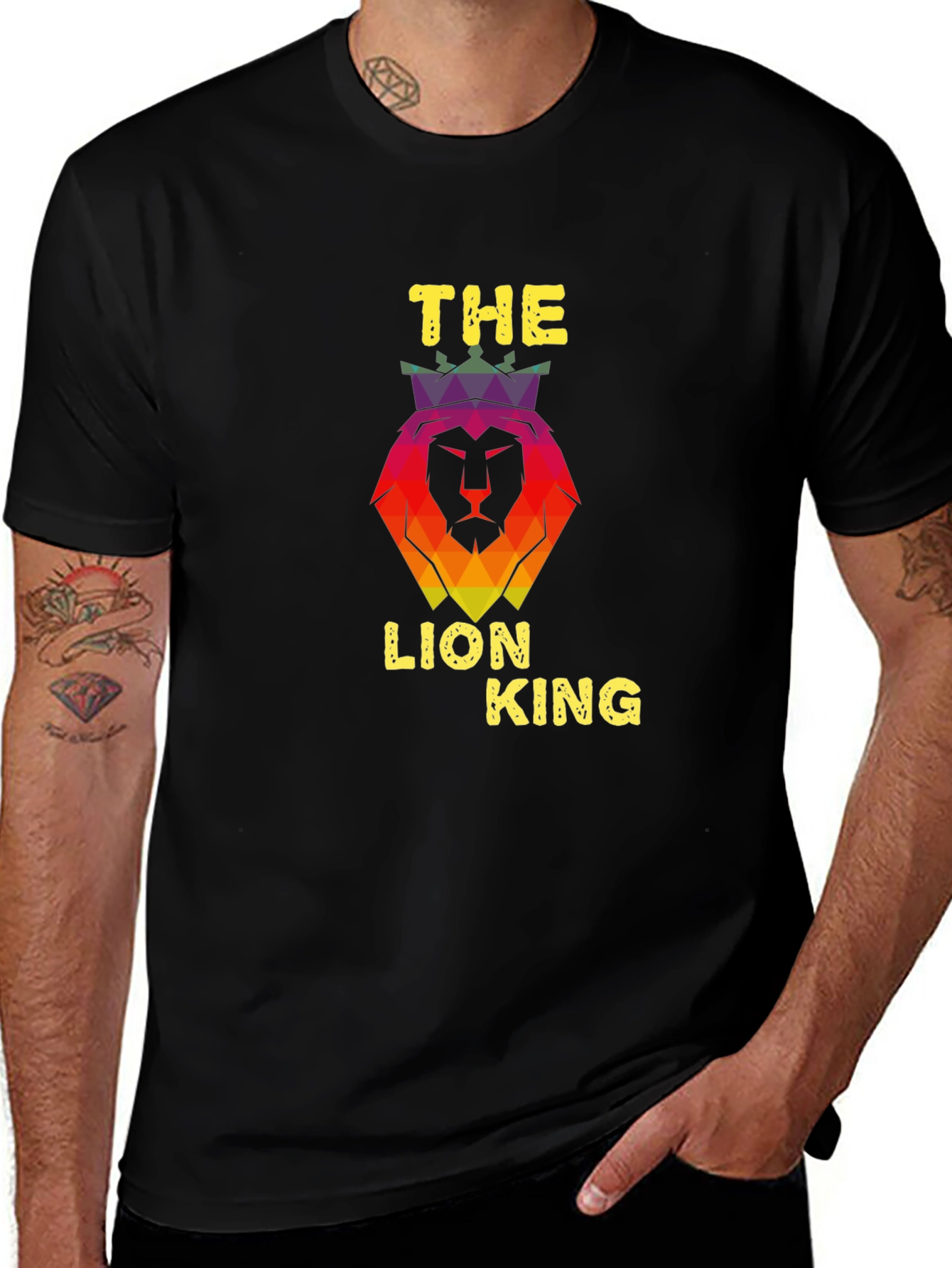 Variant 30 of The Lion King Graphic Print Black T-Shirt