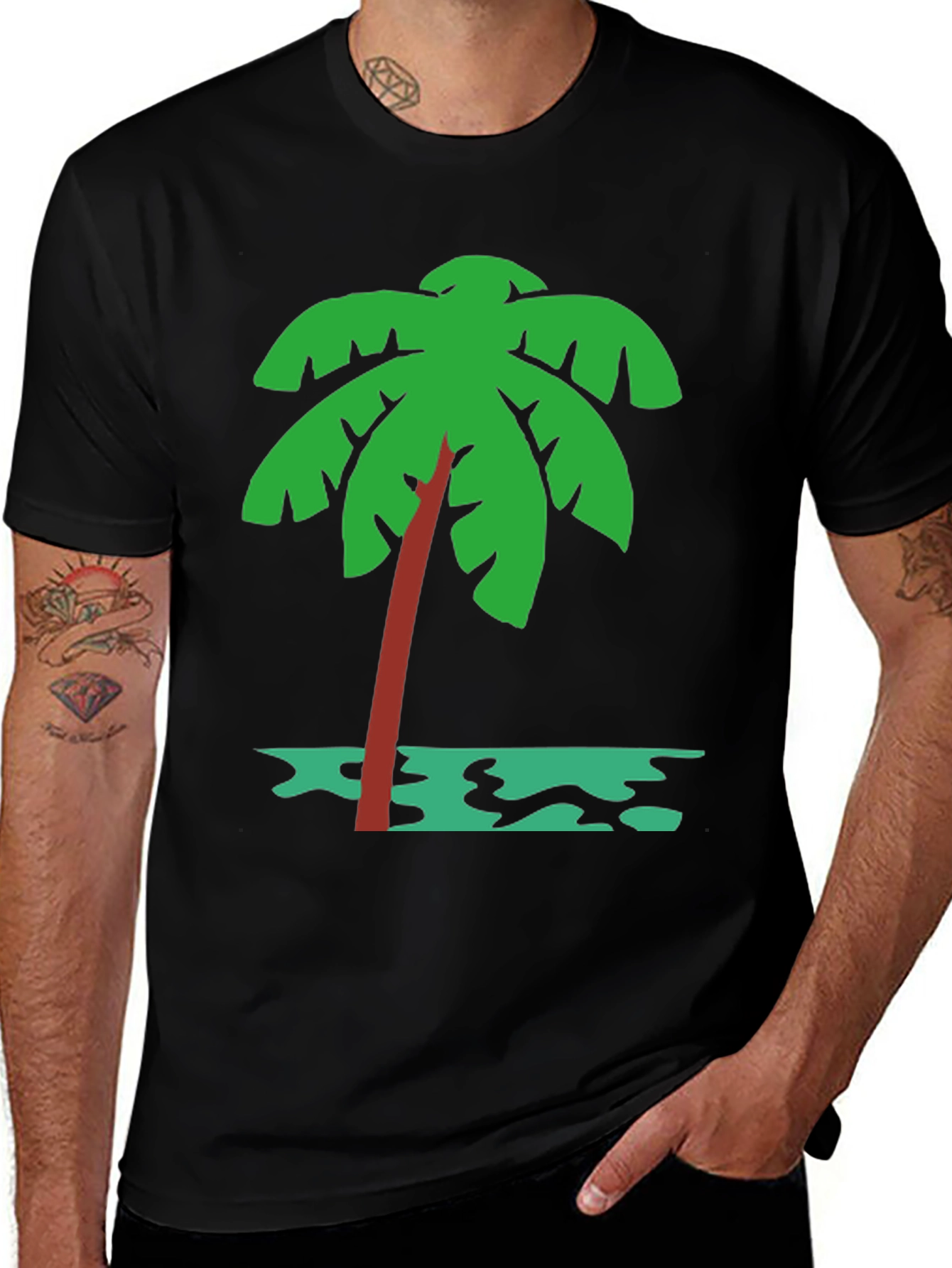 Variant 12 of Tropical Palm Tree Graphic T-Shirt