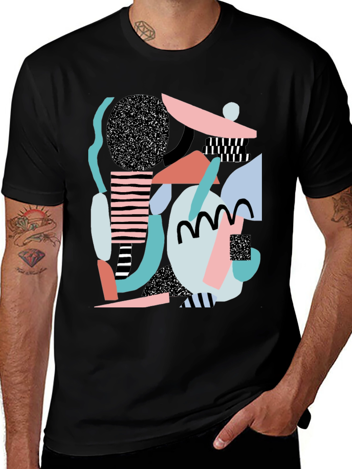Variant 16 of Abstract Geometric Print T-Shirt