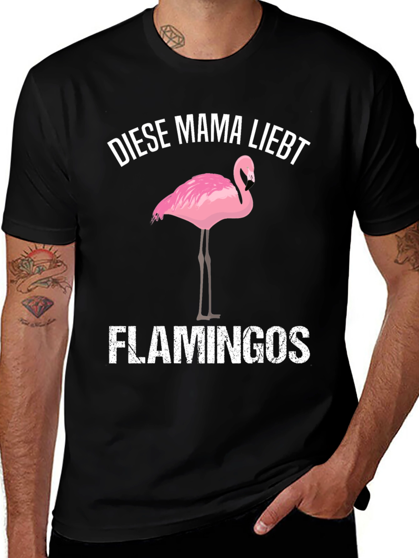 Variant 8 of Mama Loves Flamingos Graphic T-Shirt