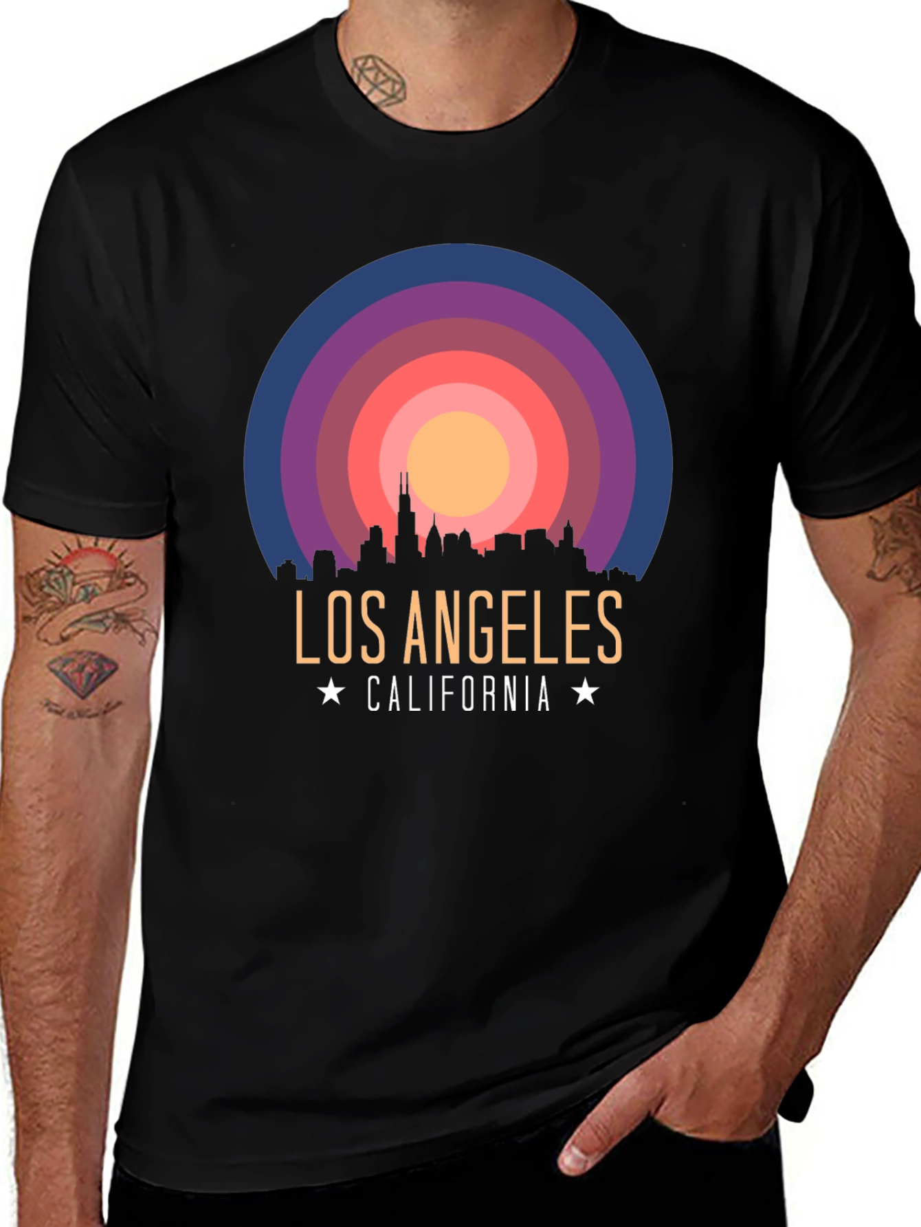 Variant 6 of Los Angeles California Skyline Graphic Tee