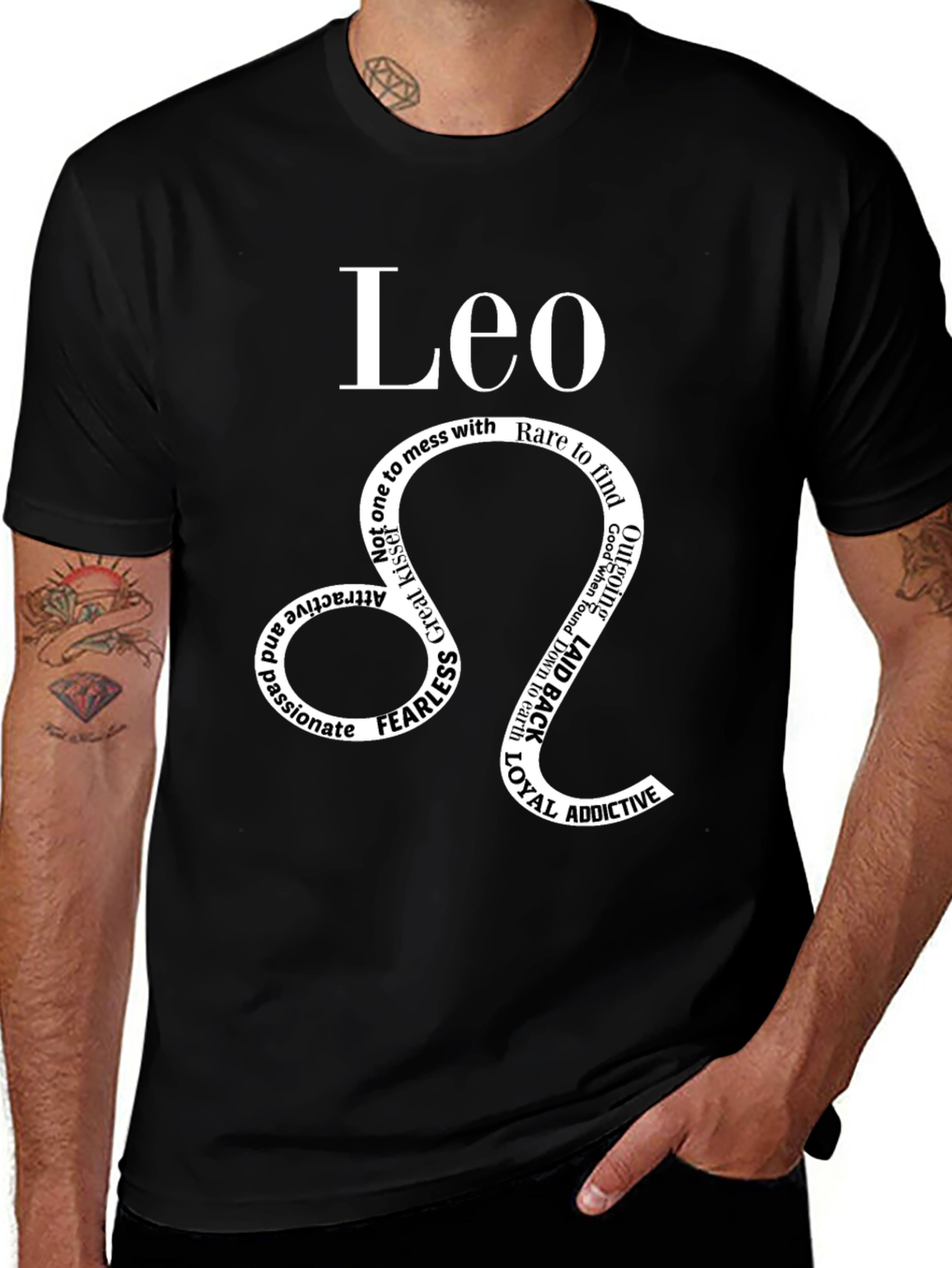 Leo Zodiac Sign T-Shirt - Black Cotton Tee for Astrology Lovers