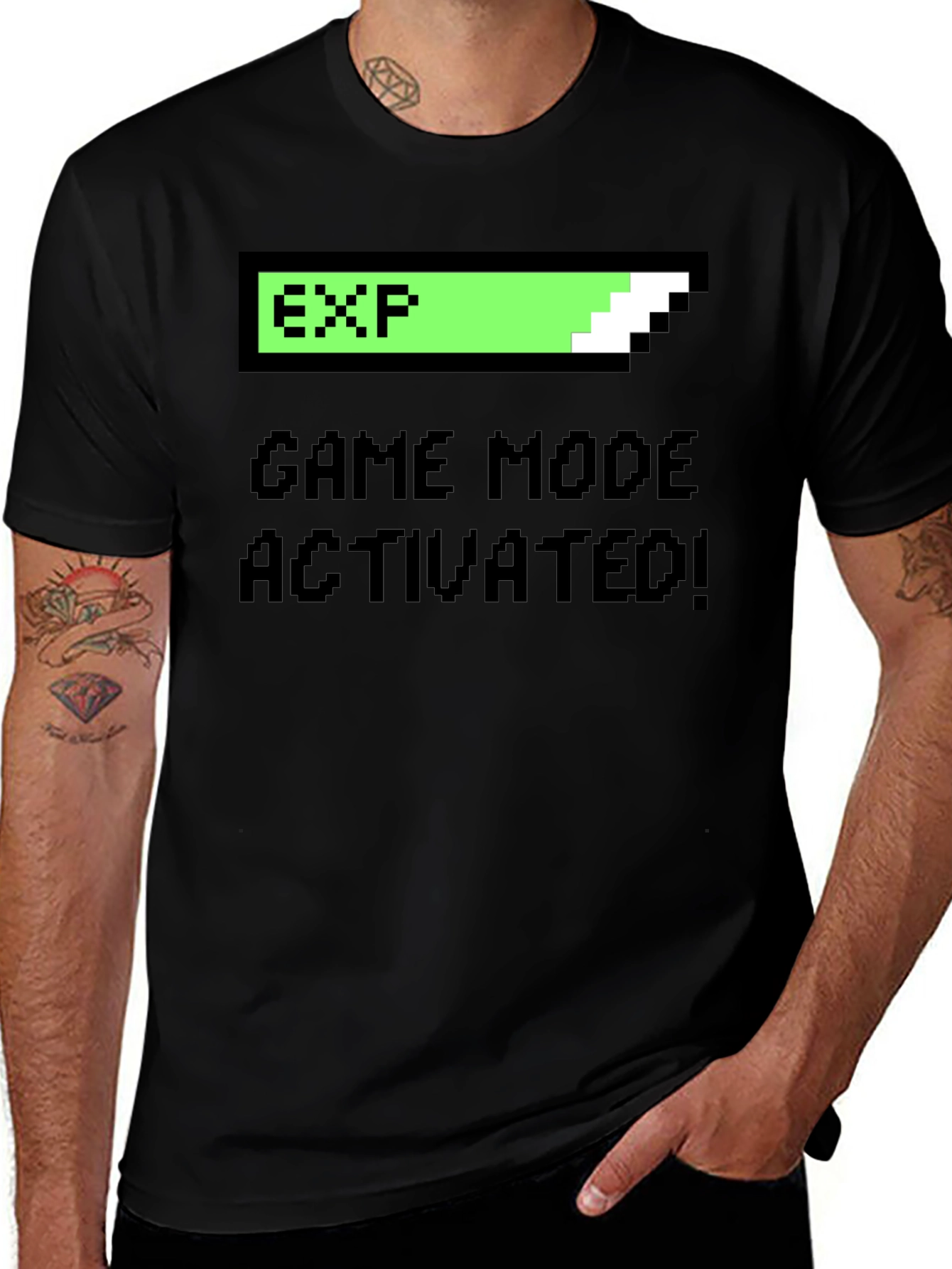 Variant 8 of Game Mode Activated Pixel Art Tee