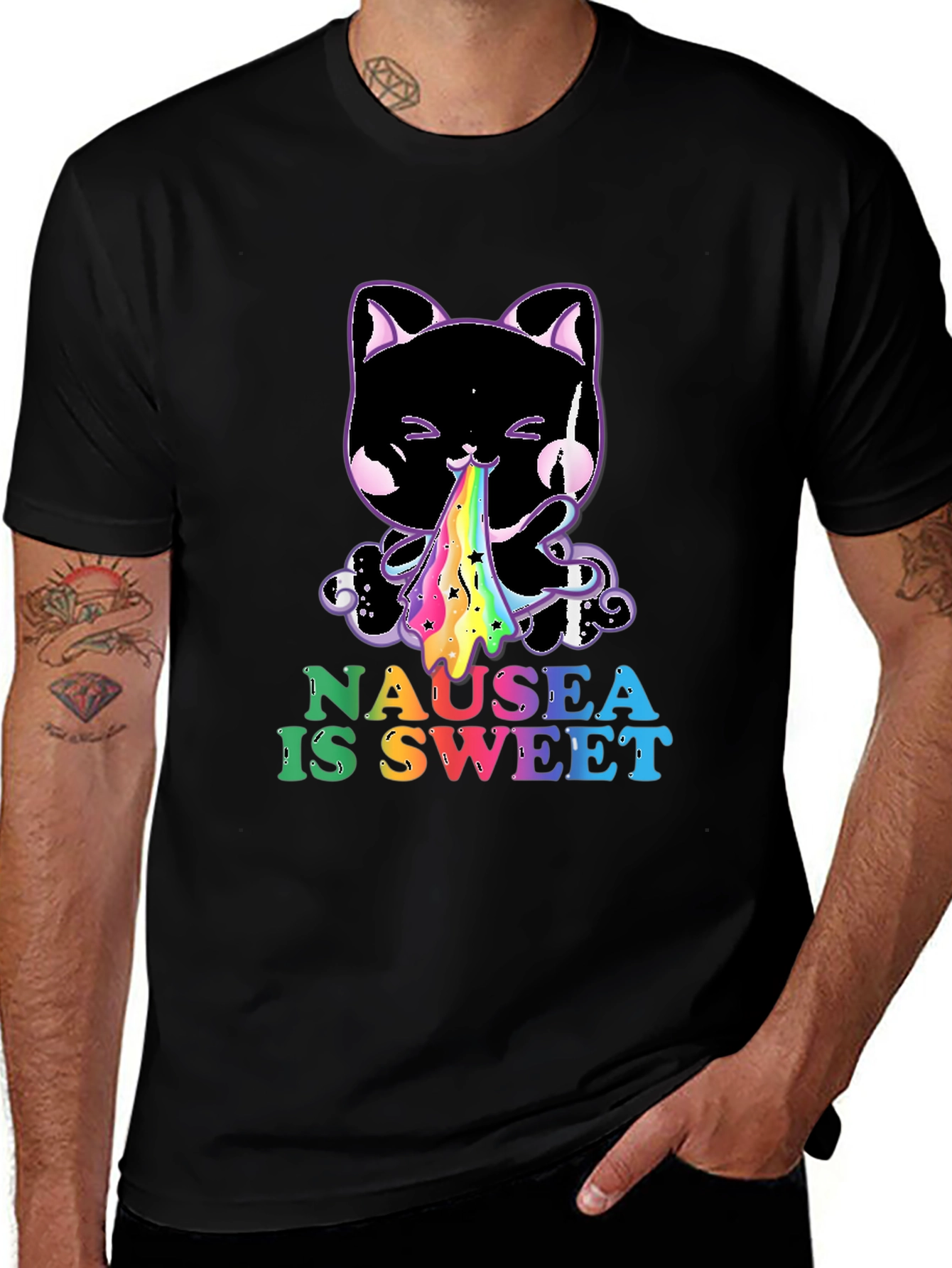 Variant 30 of Nausea is Sweet Black T-Shirt