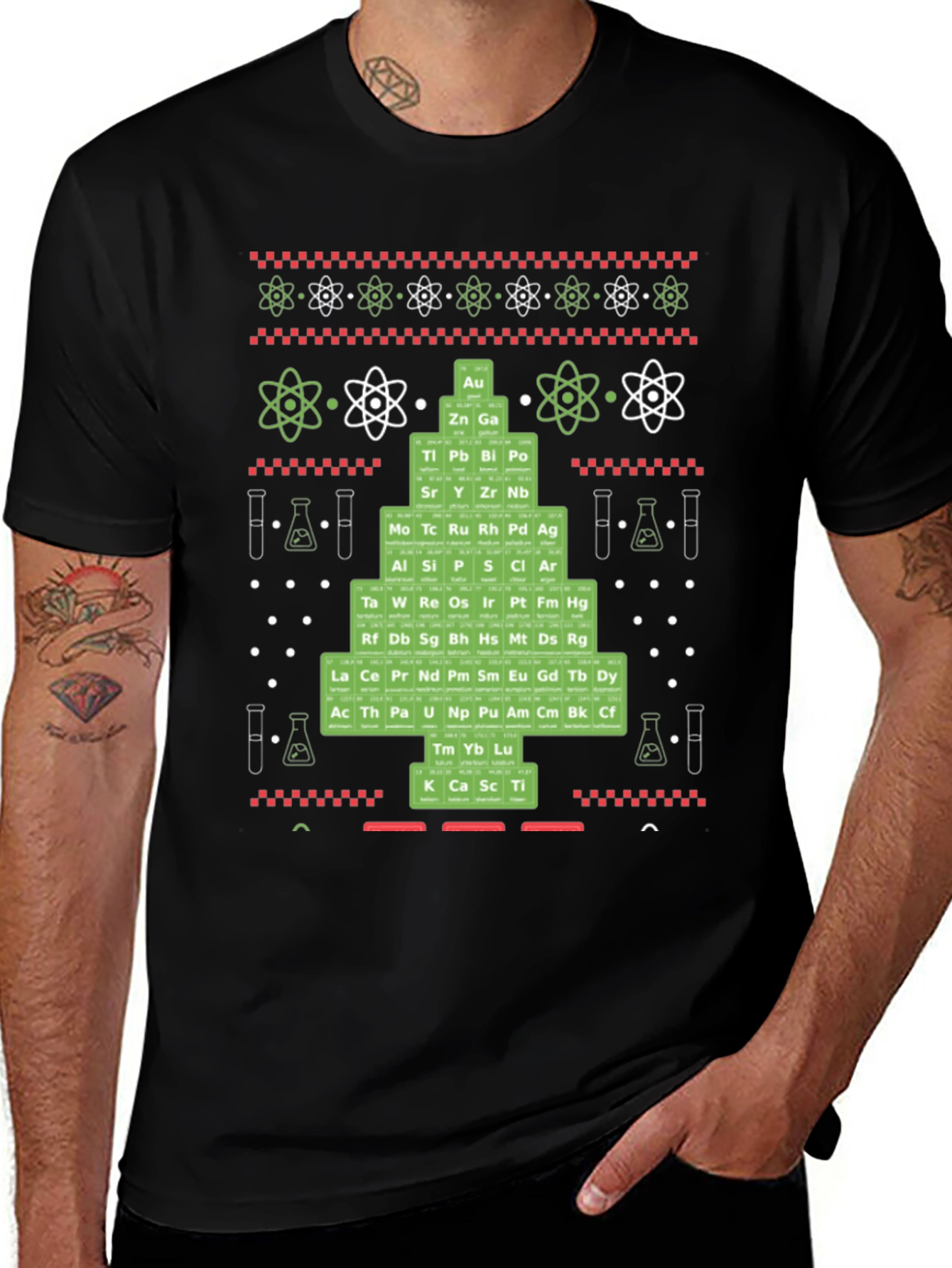 Periodic Table Christmas Tree Science T-Shirt