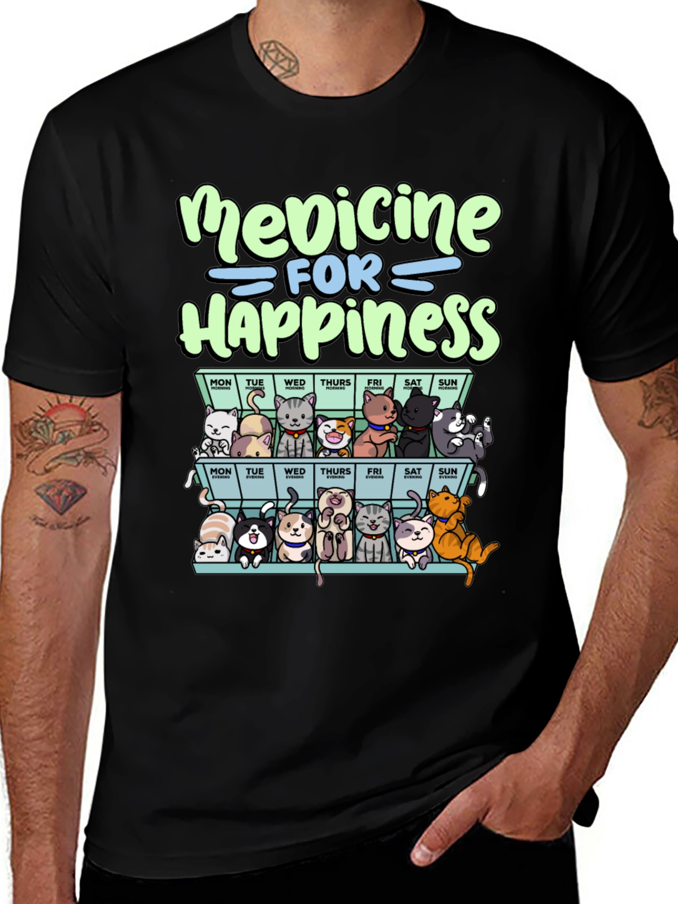 Variant 19 of Medicine for Happiness Cats T-Shirt