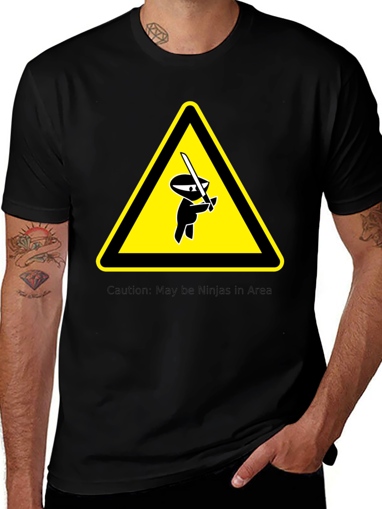 Variant 24 of Caution Ninja T-Shirt - Danger Zone Style