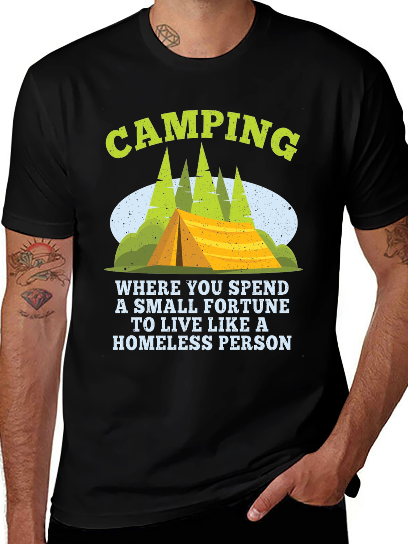 Variant 19 of Camping Fortune Funny T-Shirt