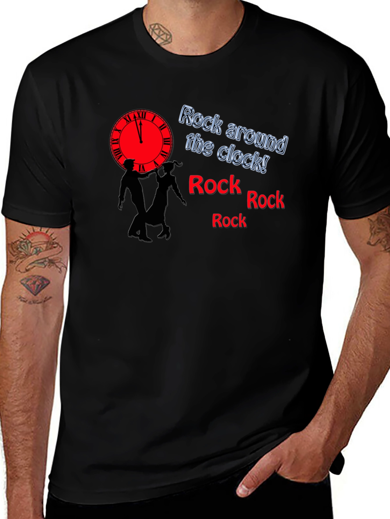 Variant 5 of Rock Around the Clock Graphic Tee